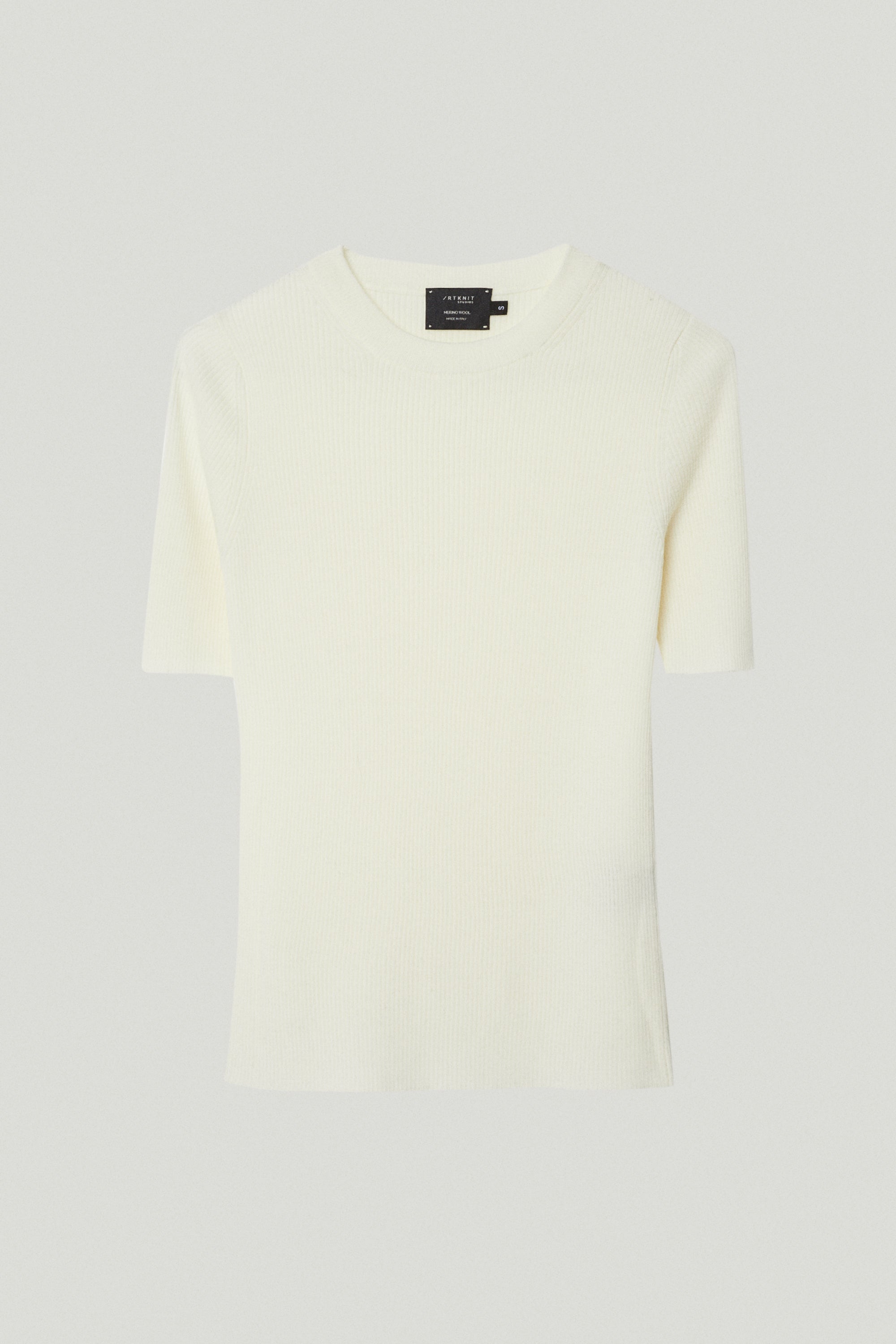 the ultrasoft wool ribbed t shirt natural white