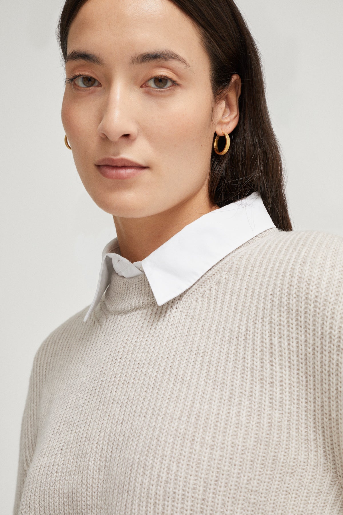 the wool perkins sweater greige