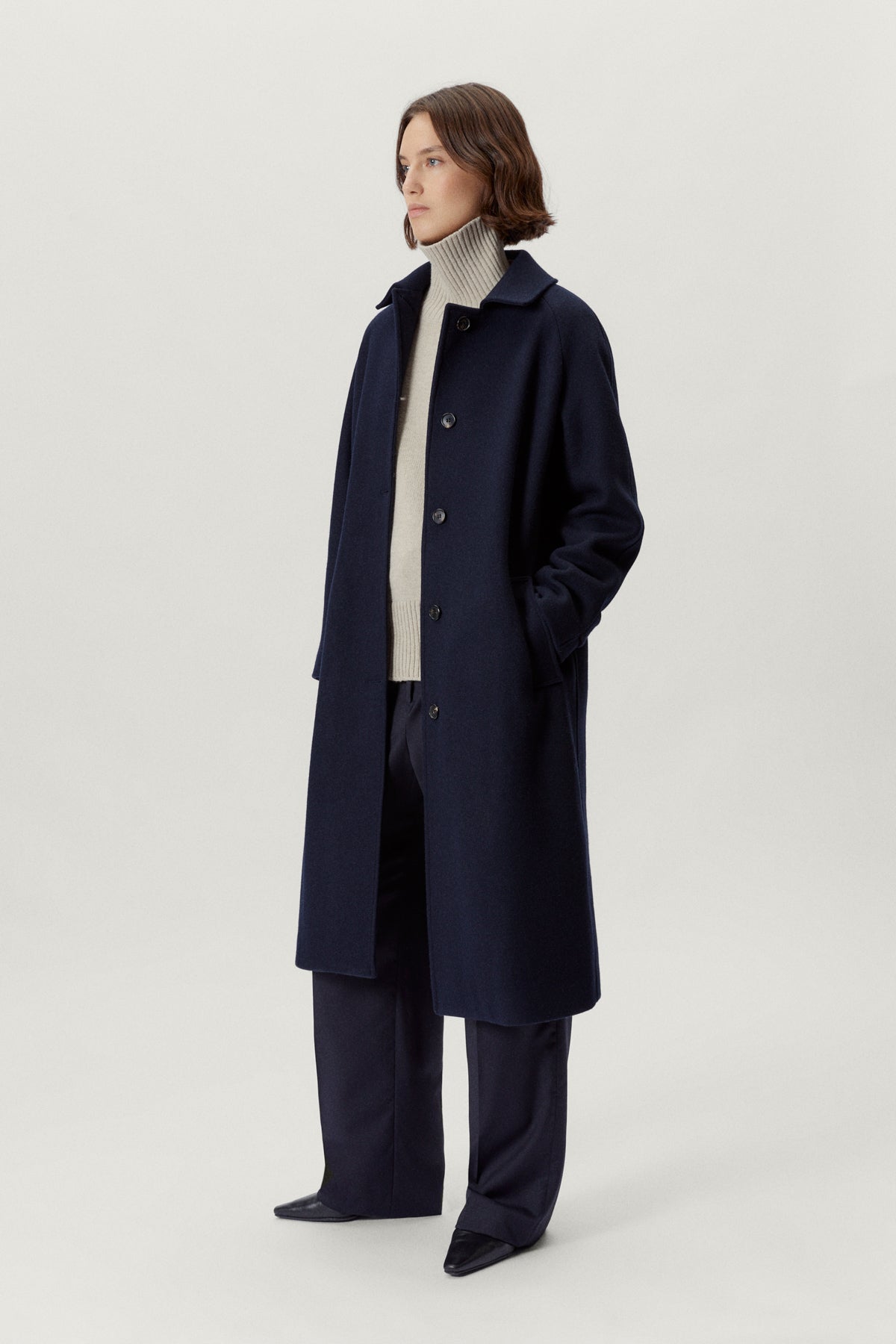 the woolen coat blue navy