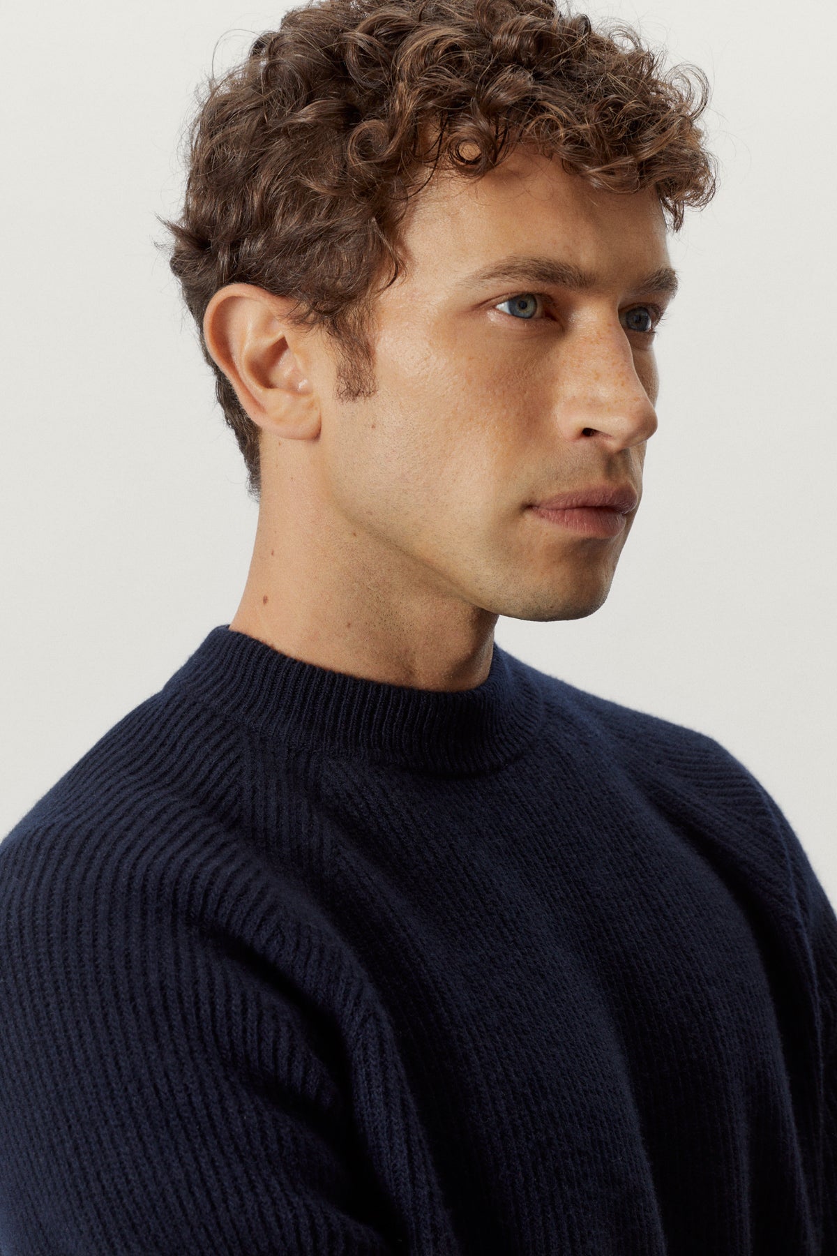 the woolen perkins sweater blue navy
