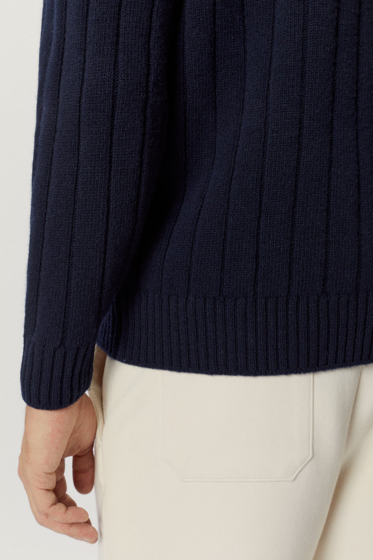 the woolen vintage v neck blue navy