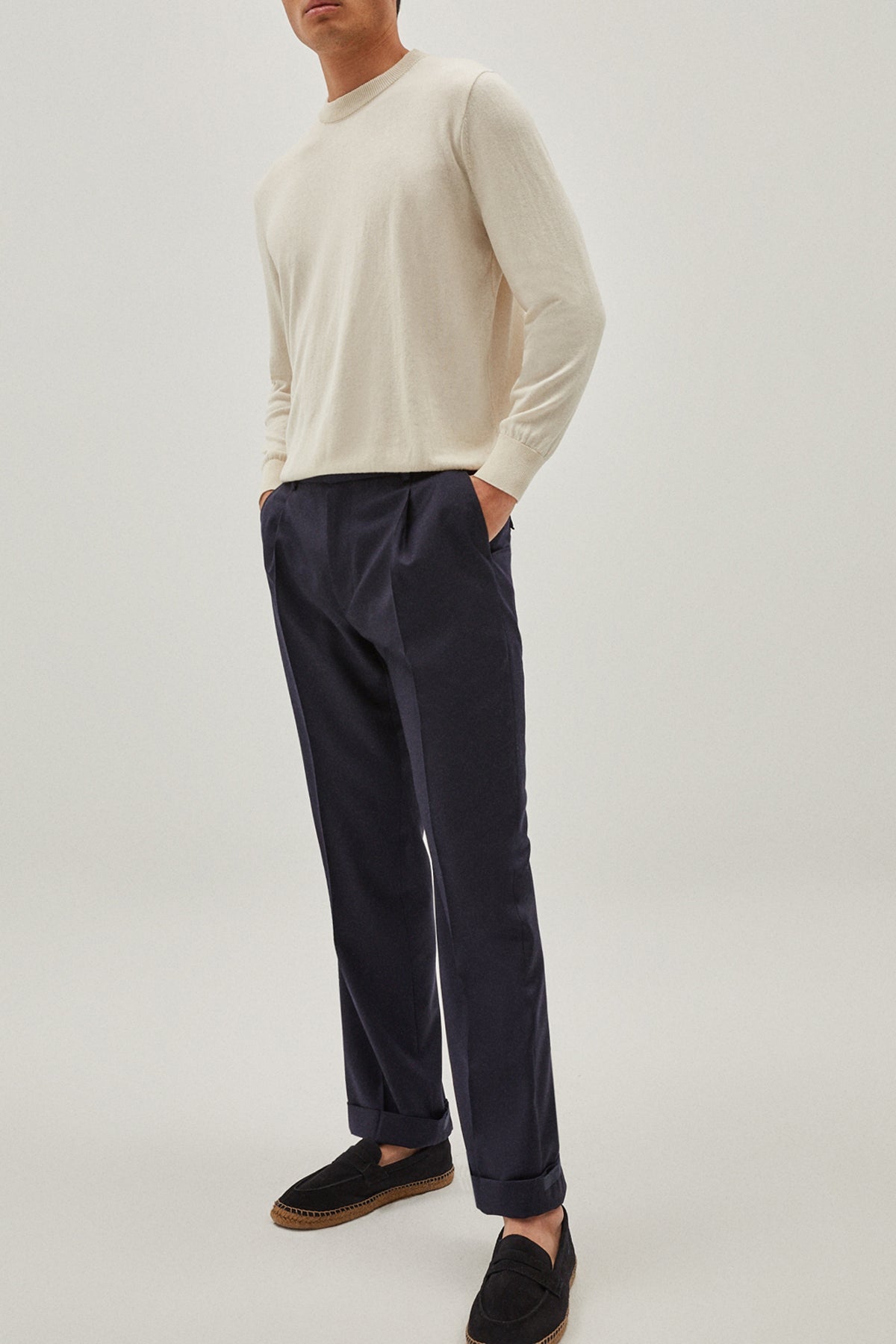 the silk cotton sweater imperfect version 3 milk white