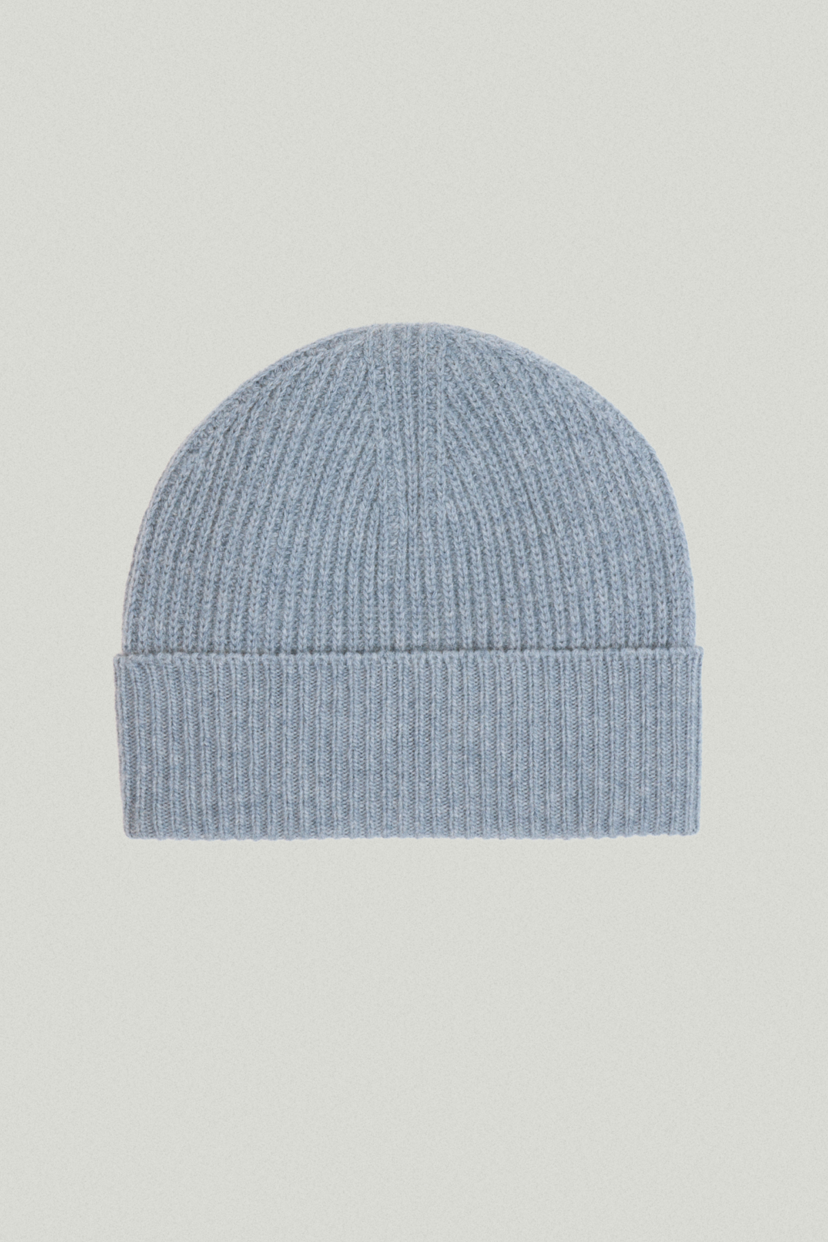 Club Monaco Light Blue Knit ribbed Beanie wool‎ alpaca One size Cashmere beanie hat for children and teens - light blue  main image 4