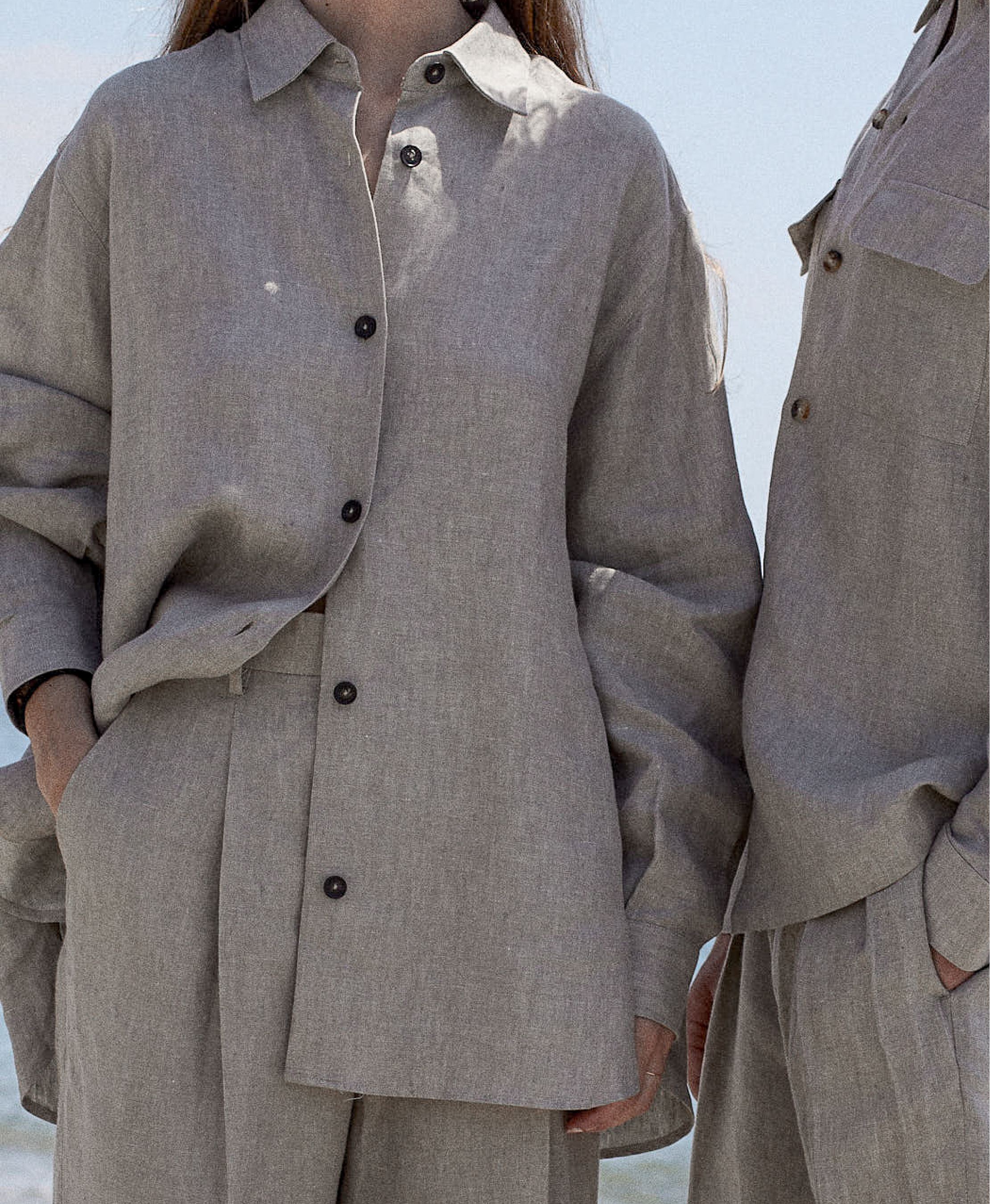 linen twill uniform hay for her