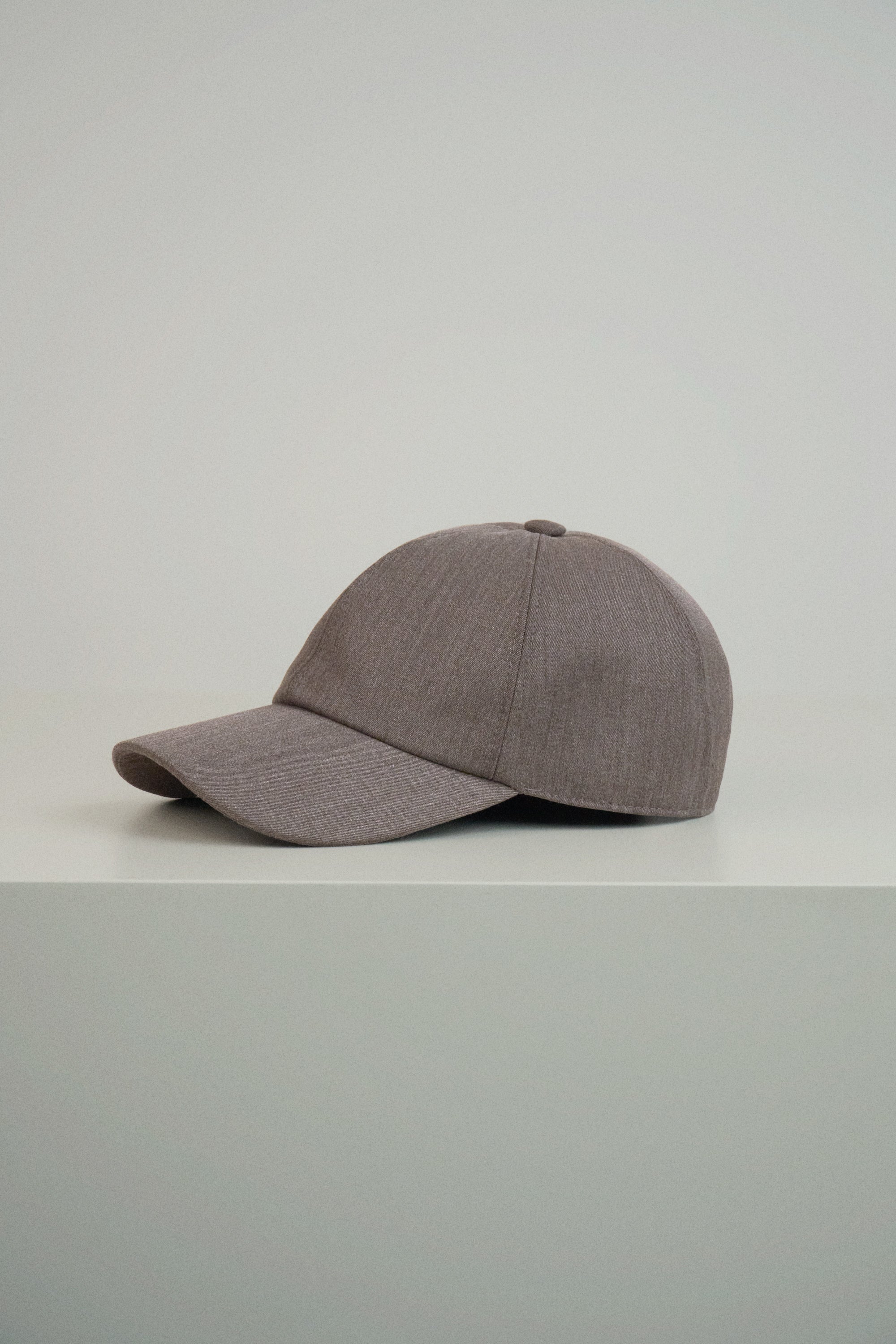The Twill Wool Baseball Hat taupe