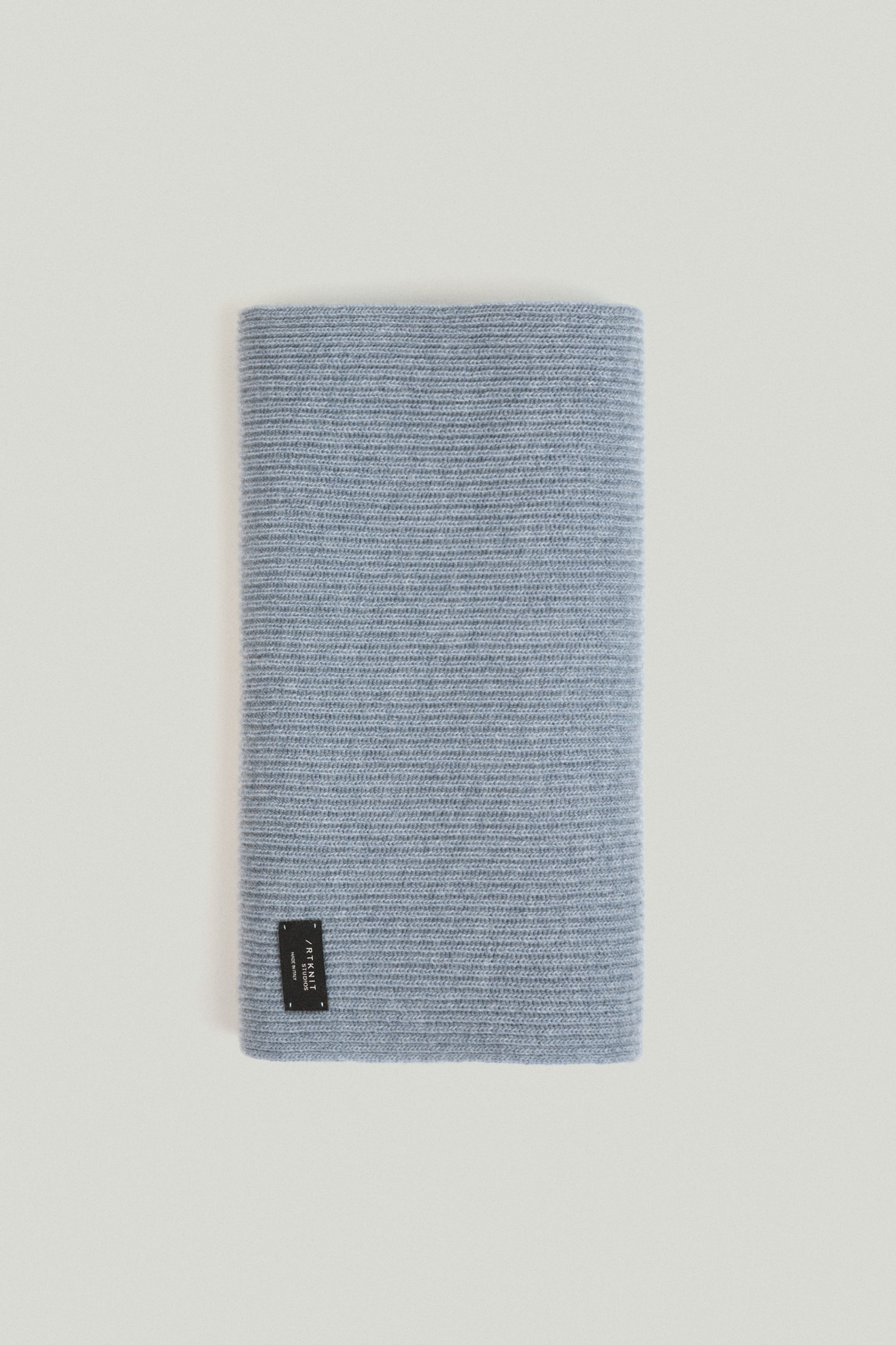 The Woolen Ribbed Scarf ash blue
