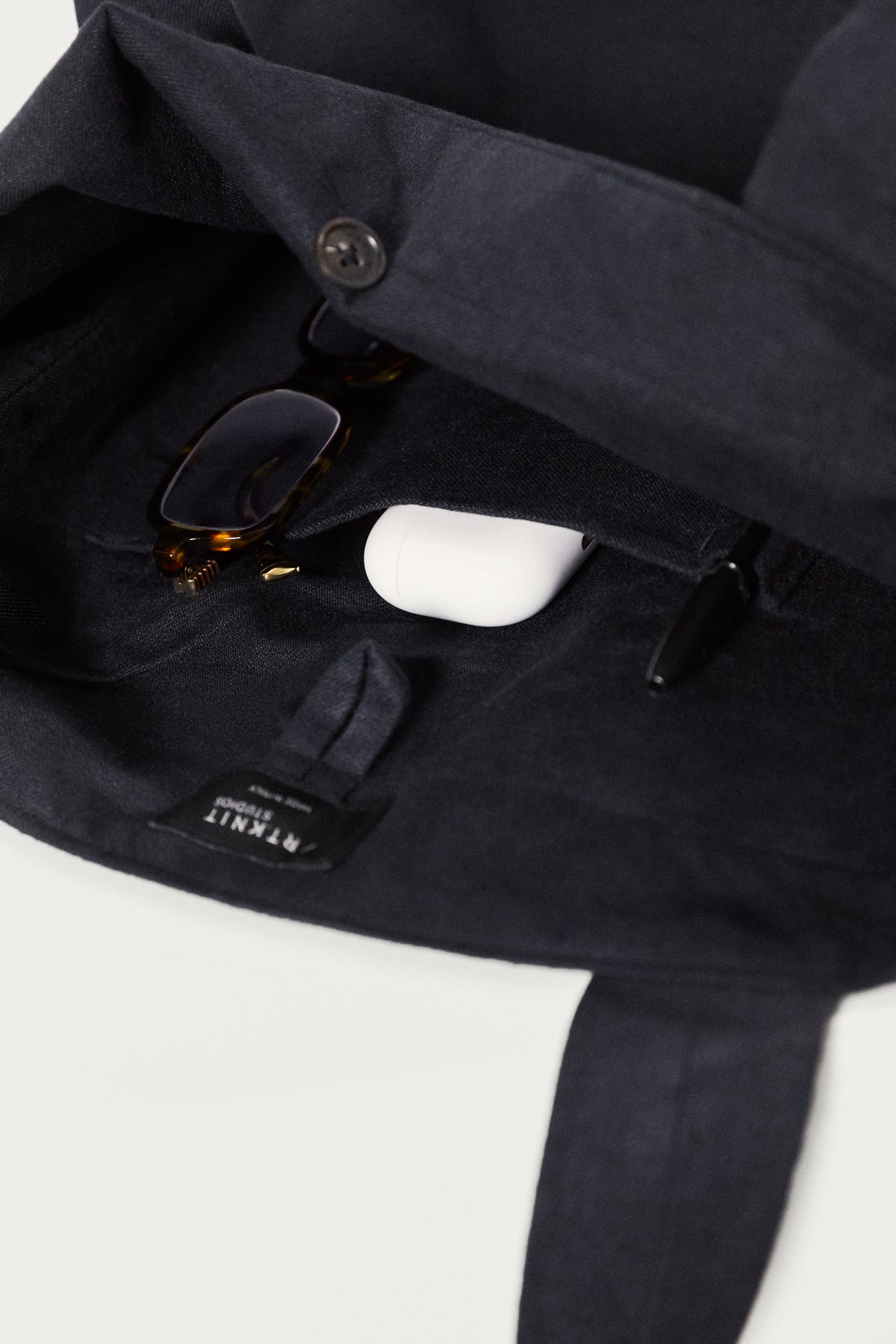 The Linen Twill Tote Bag - dark blue