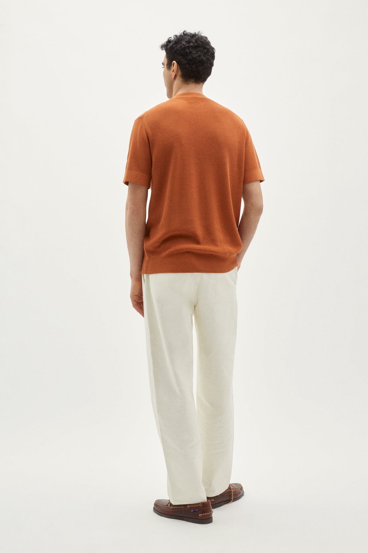 the organic cotton ribbed t shirt 2 terracotta