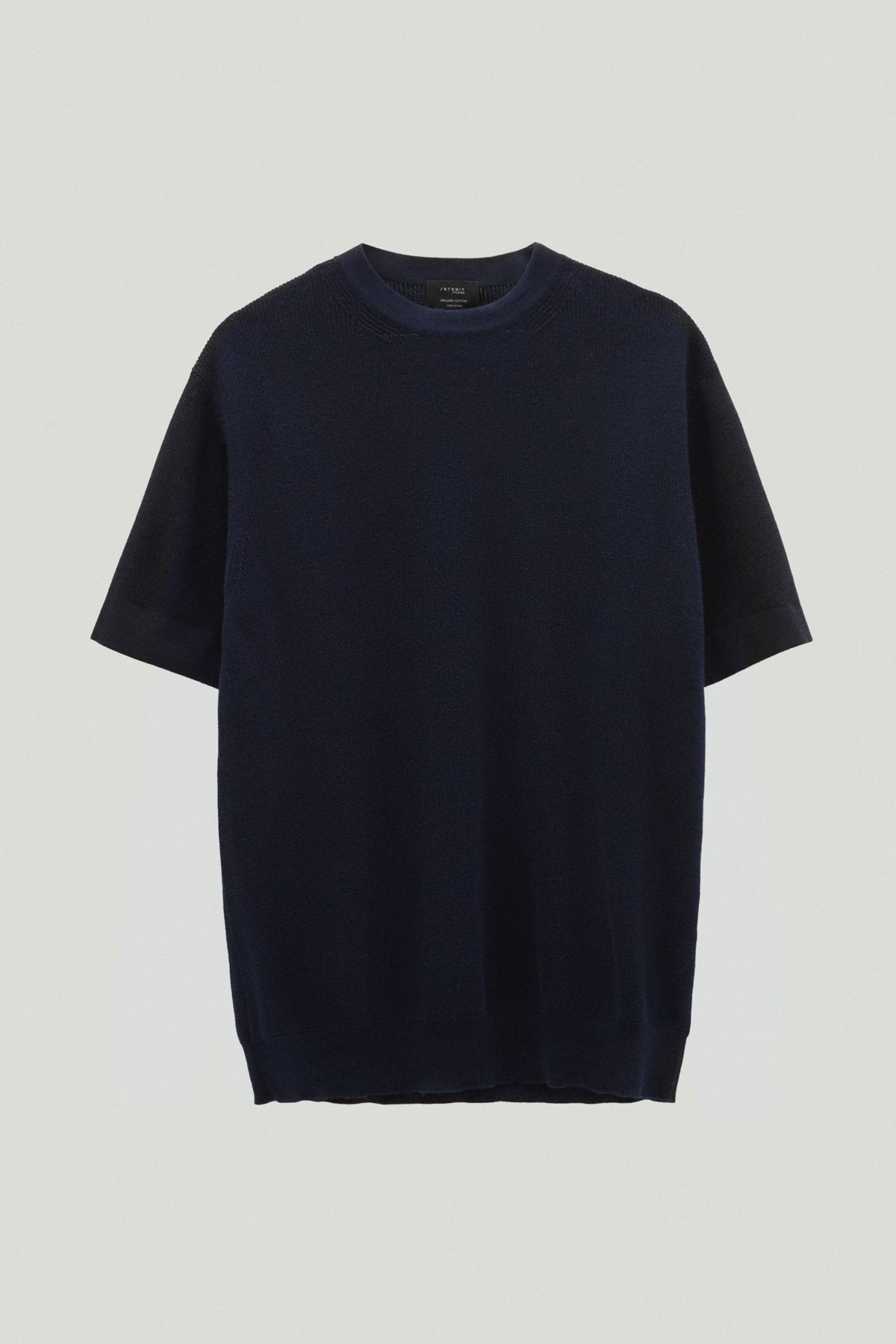 the organic cotton ribbed t shirt 2 deep blue