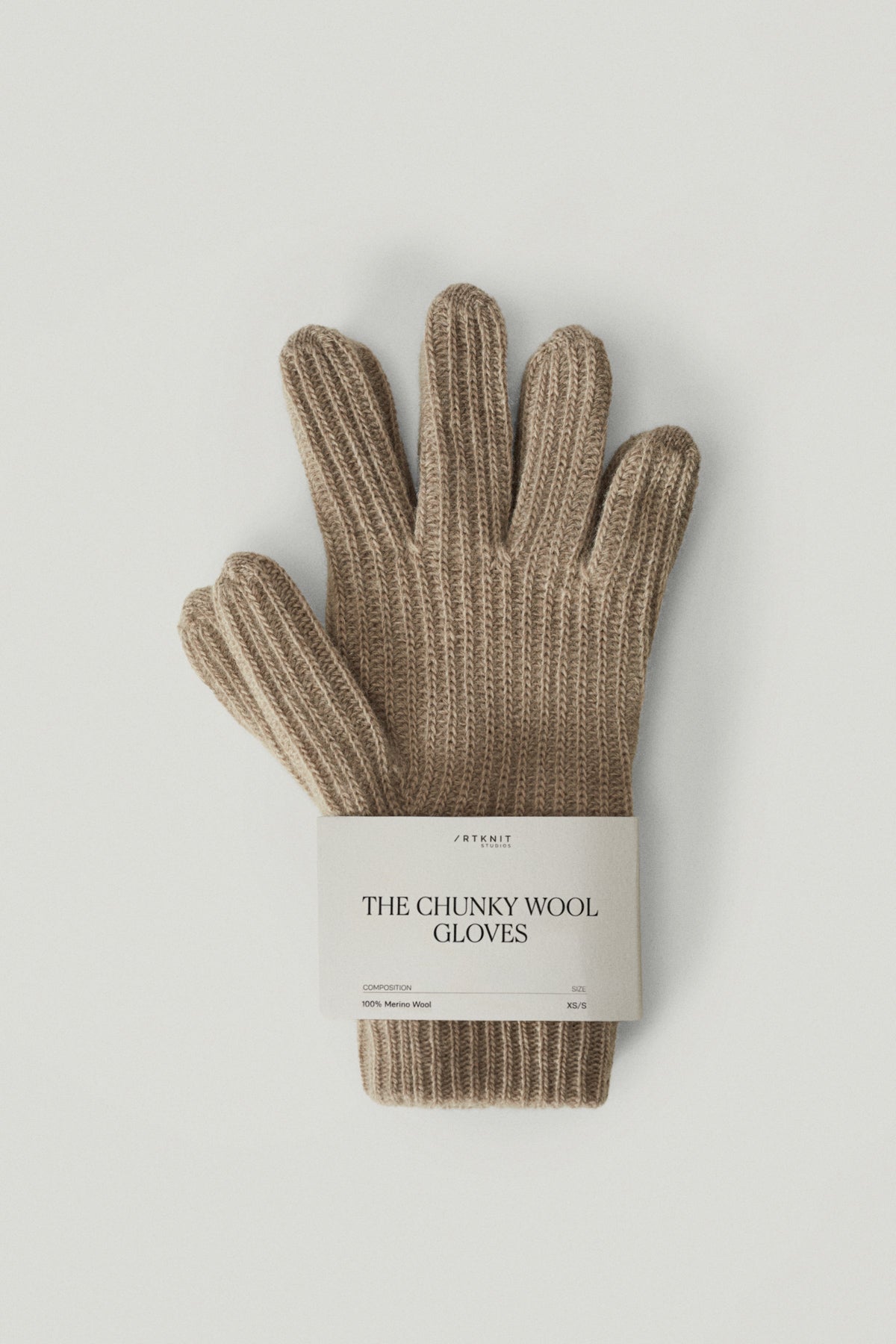 the woolen ribbed gloves oak