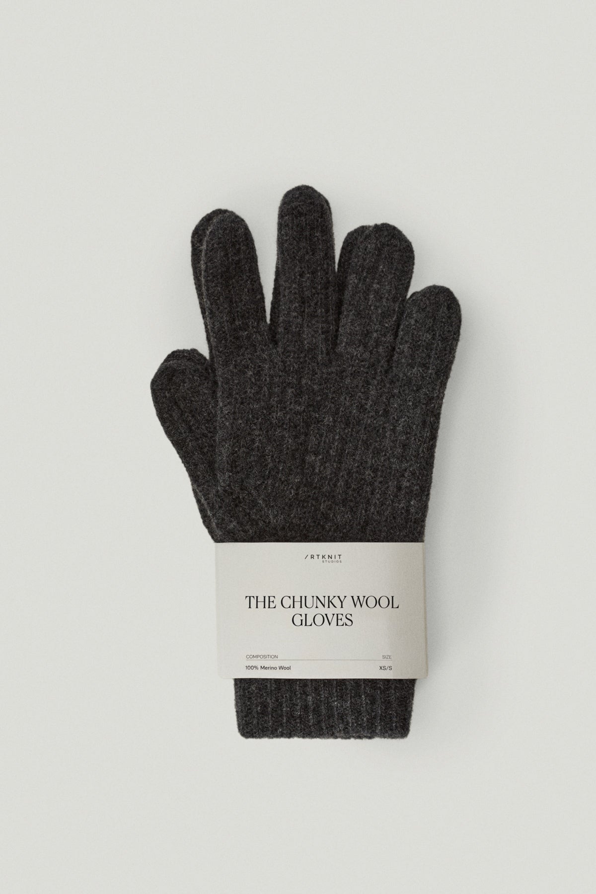 The Woolen Ribbed Gloves For Woman - grey