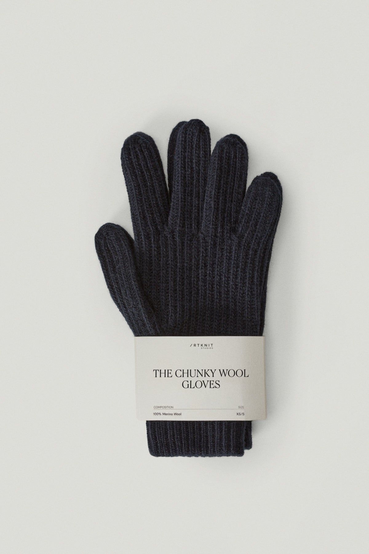 copy of the woolen ribbed gloves blue navy