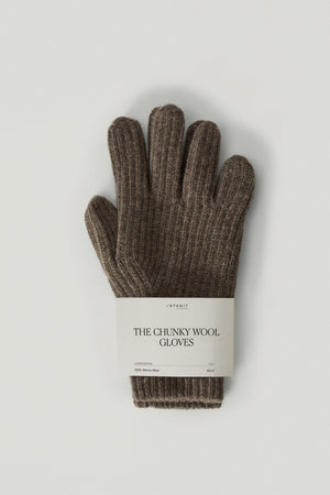 Taupe | The Woolen Ribbed Gloves