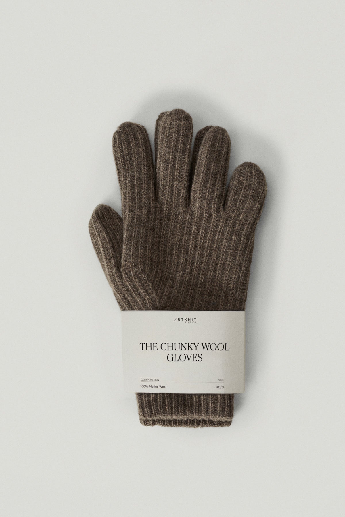 copy of the woolen ribbed gloves taupe