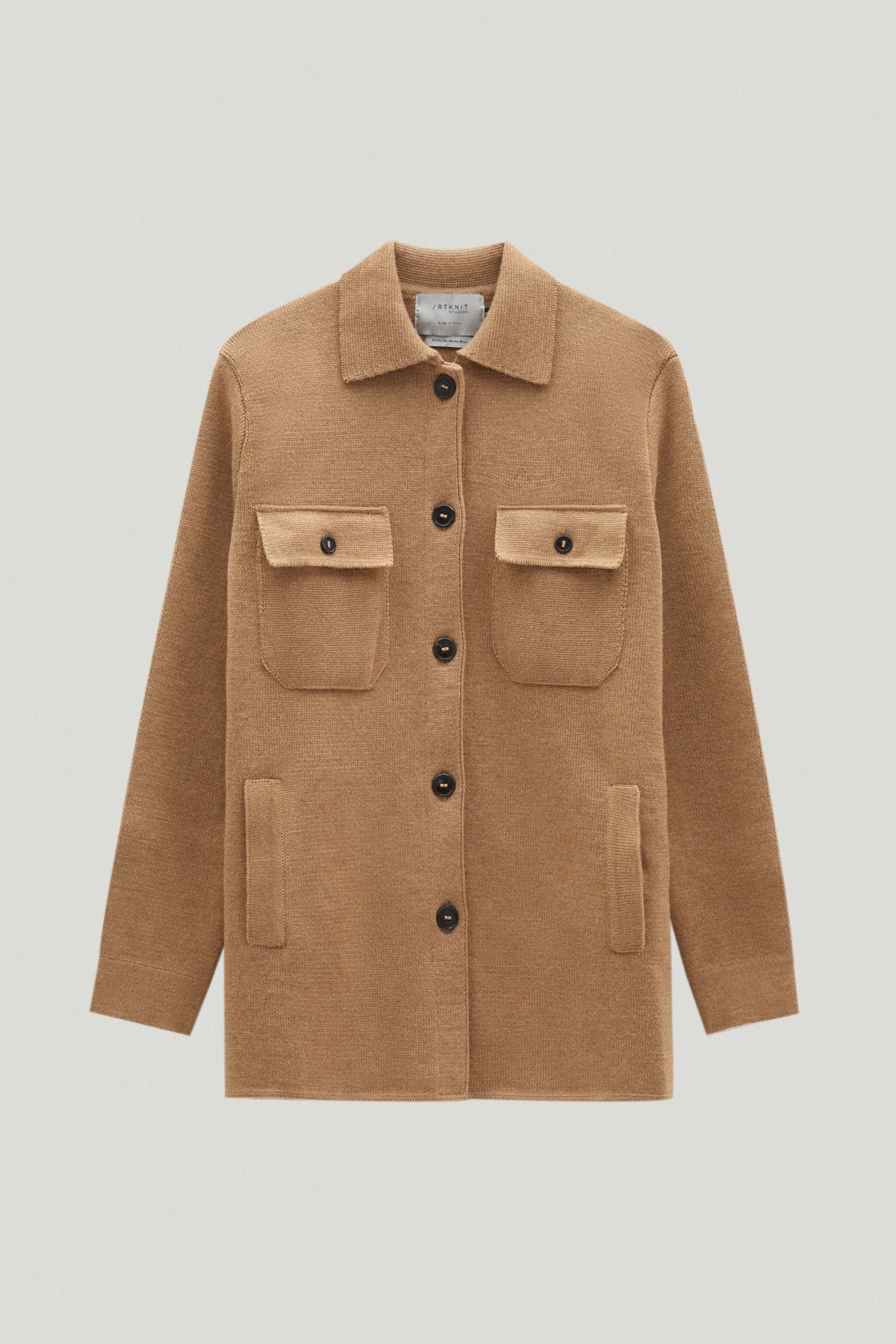 the merino wool overshirt jacket imperfect version camel