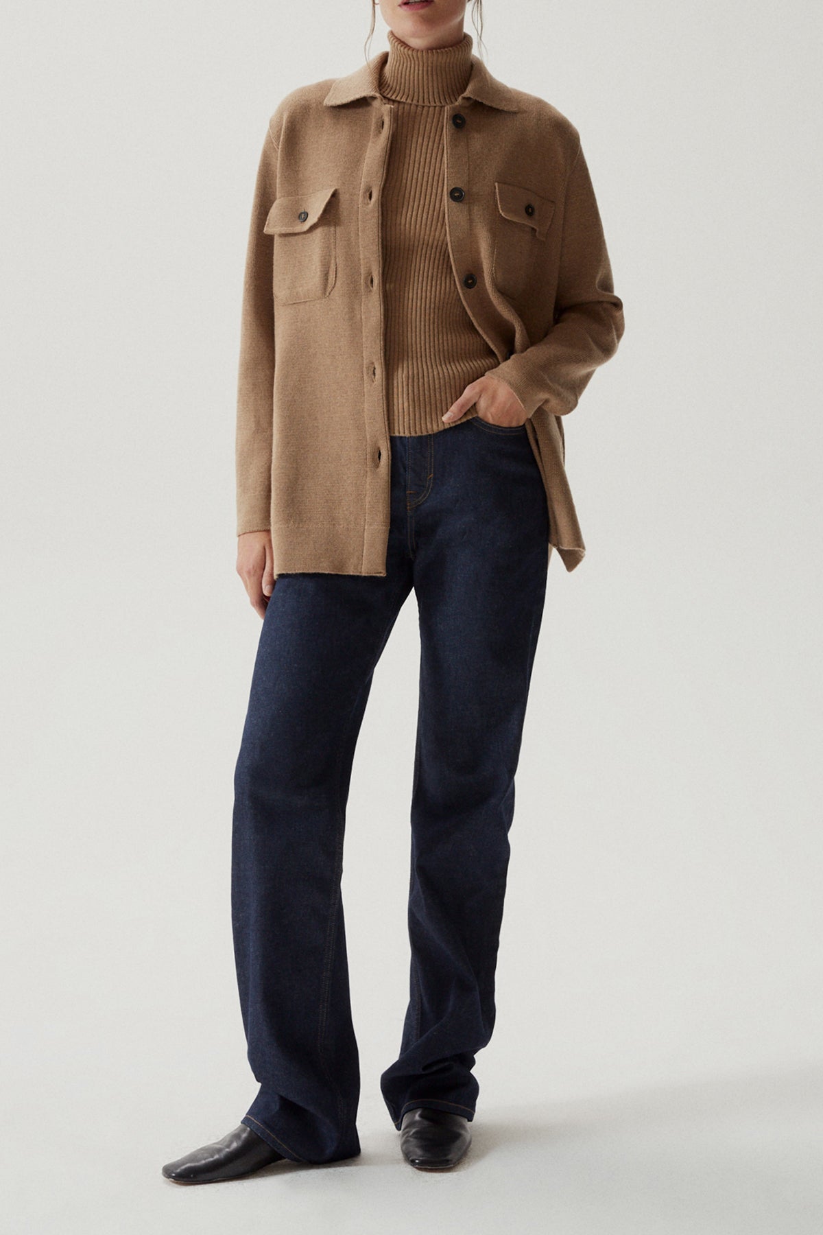 the merino wool overshirt jacket imperfect version 2 camel