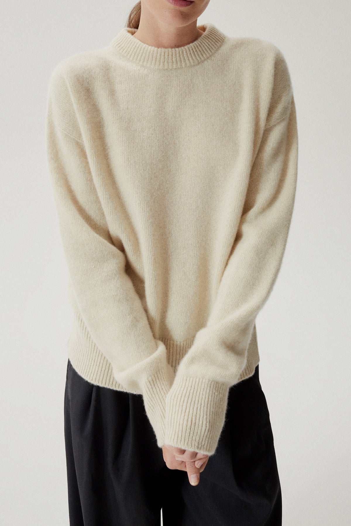 The Upcycled Cashmere Sweater - Imperfect Version | Milk White