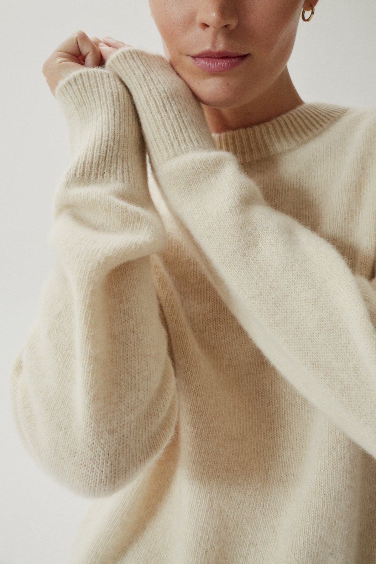 The Upcycled Cashmere Sweater - Imperfect Version | Milk White