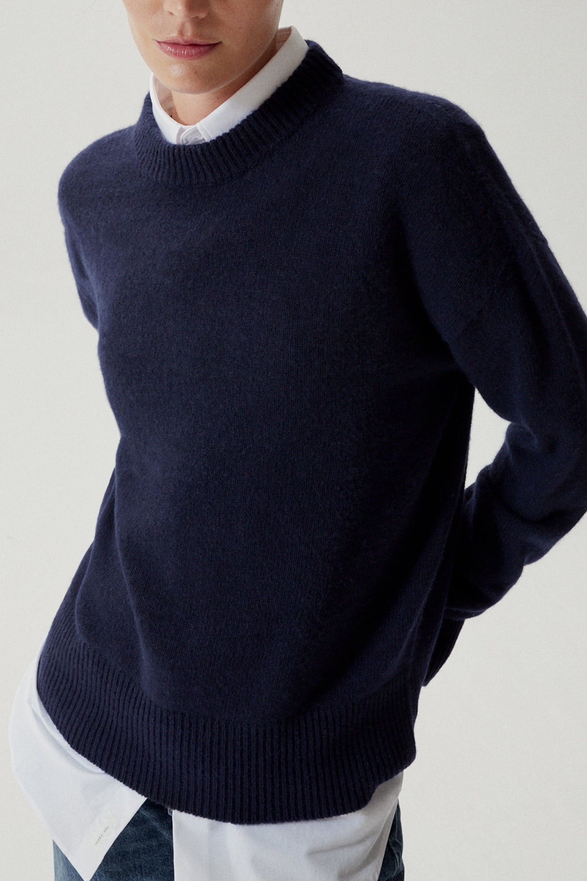 The Upcycled Cashmere Sweater - Imperfect Version | Navy Blue