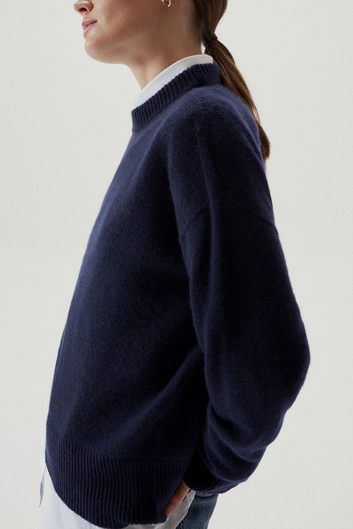 The Upcycled Cashmere Sweater - Imperfect Version | Navy Blue