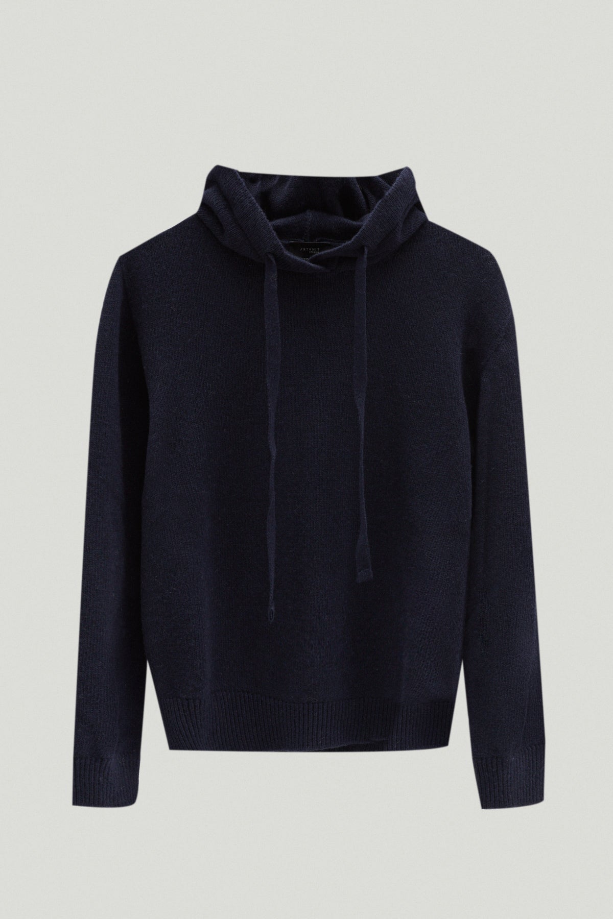 the upcycled cashmere hoodie imperfect version blue navy