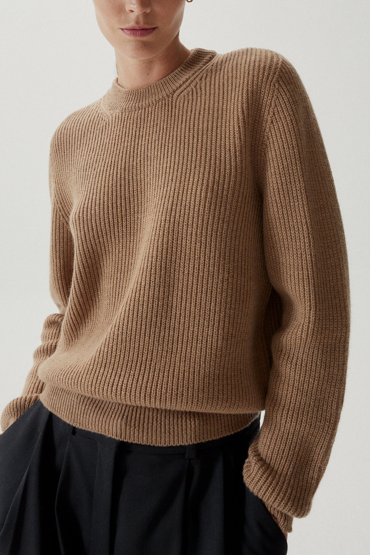 The Wool Perkins Sweater - Imperfect Version | Camel