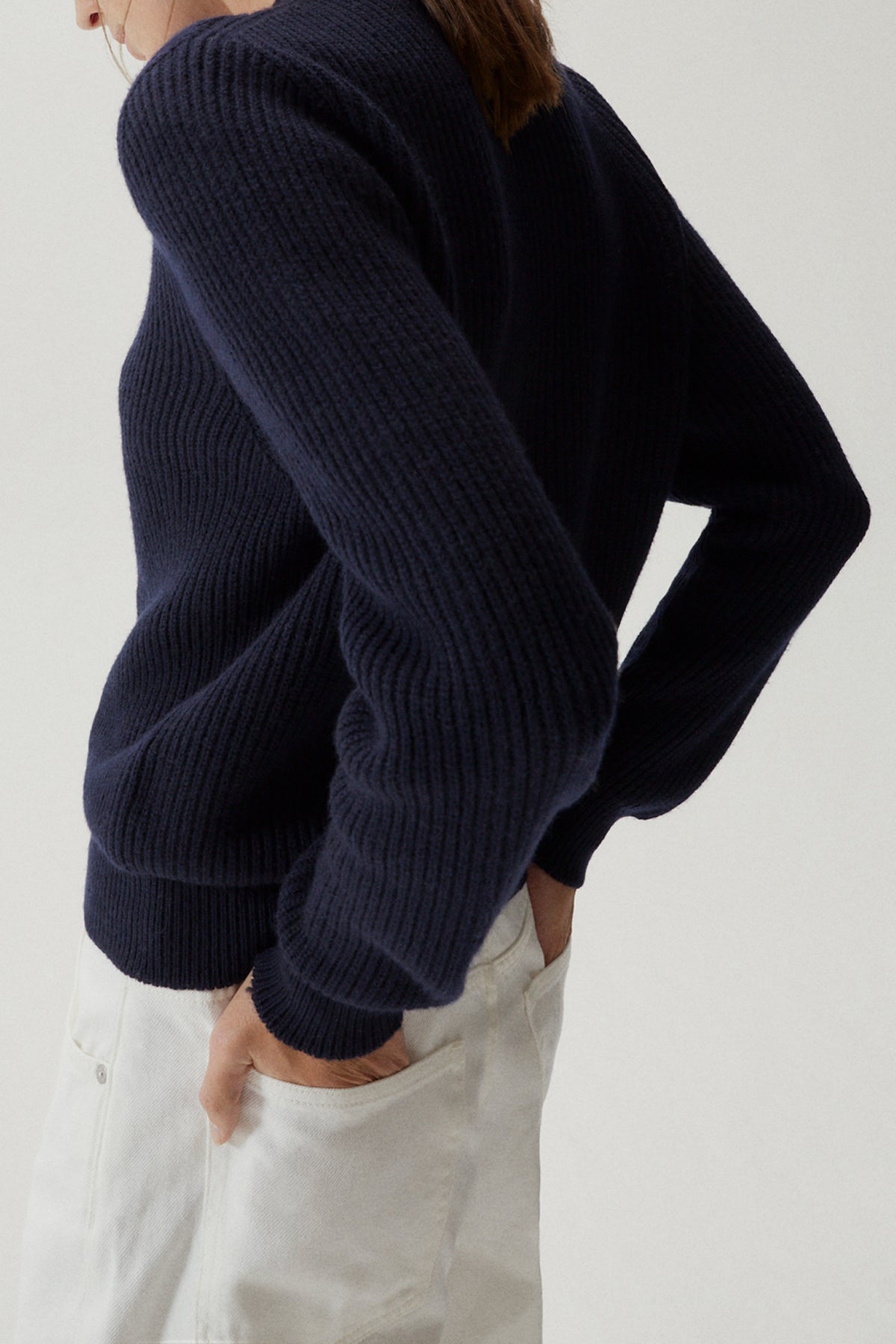 The Wool Perkins Sweater - Imperfect Version | Blue Navy