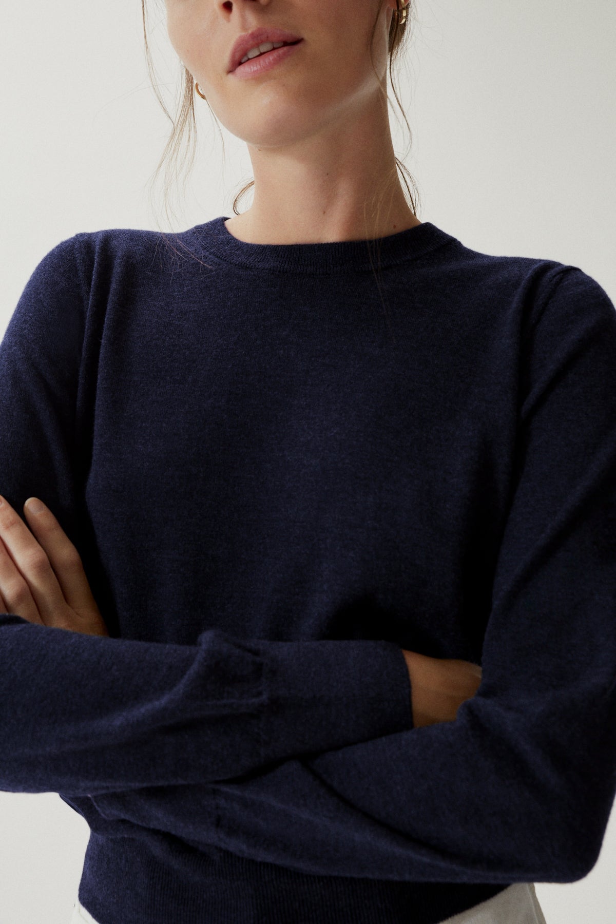 The Ultrasoft Wool Round-Neck - Imperfect Version | Midnight Blue