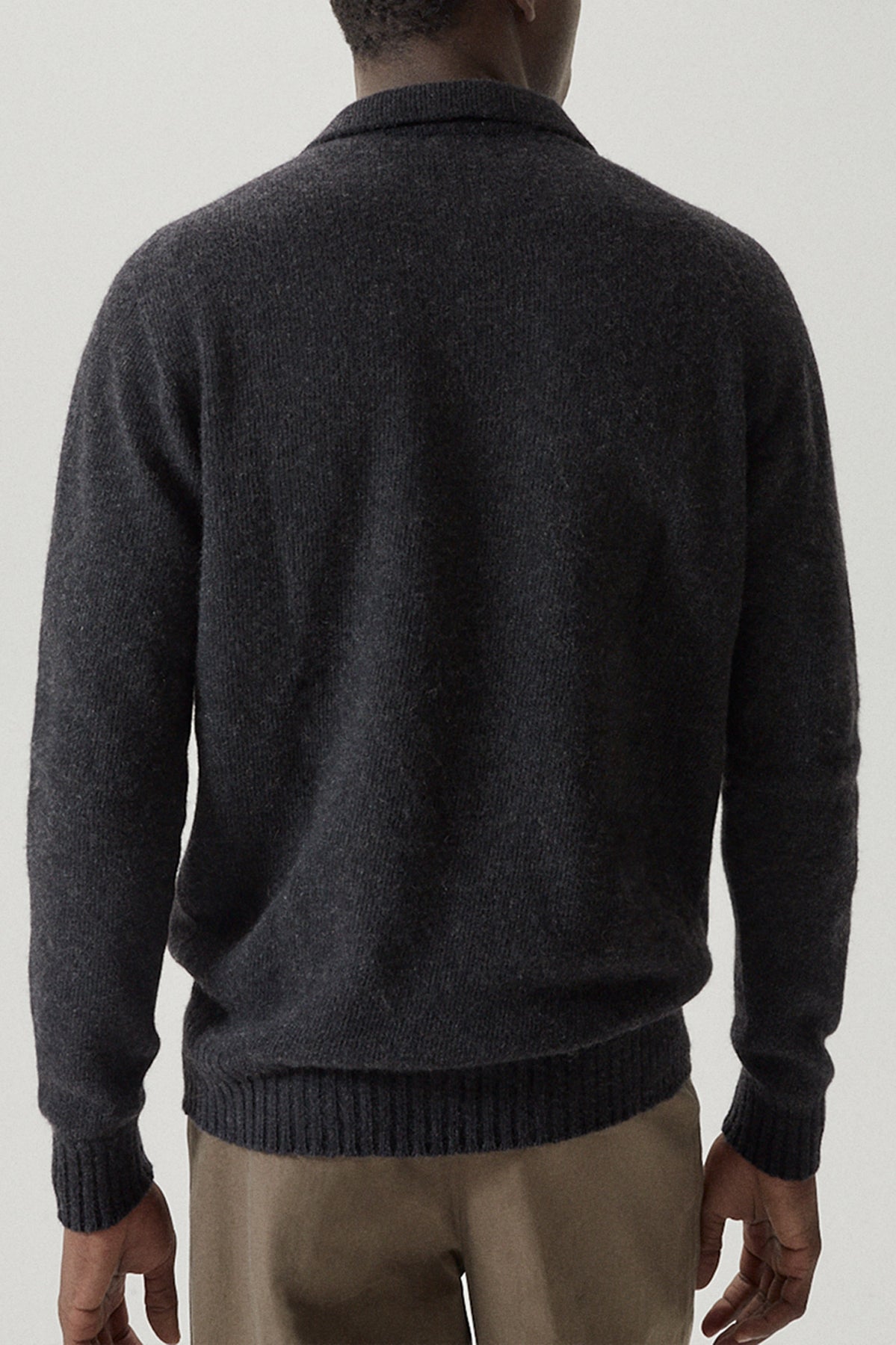 The Upcycled Cashmere Vintage Polo - Imperfect Version | Melange Grey