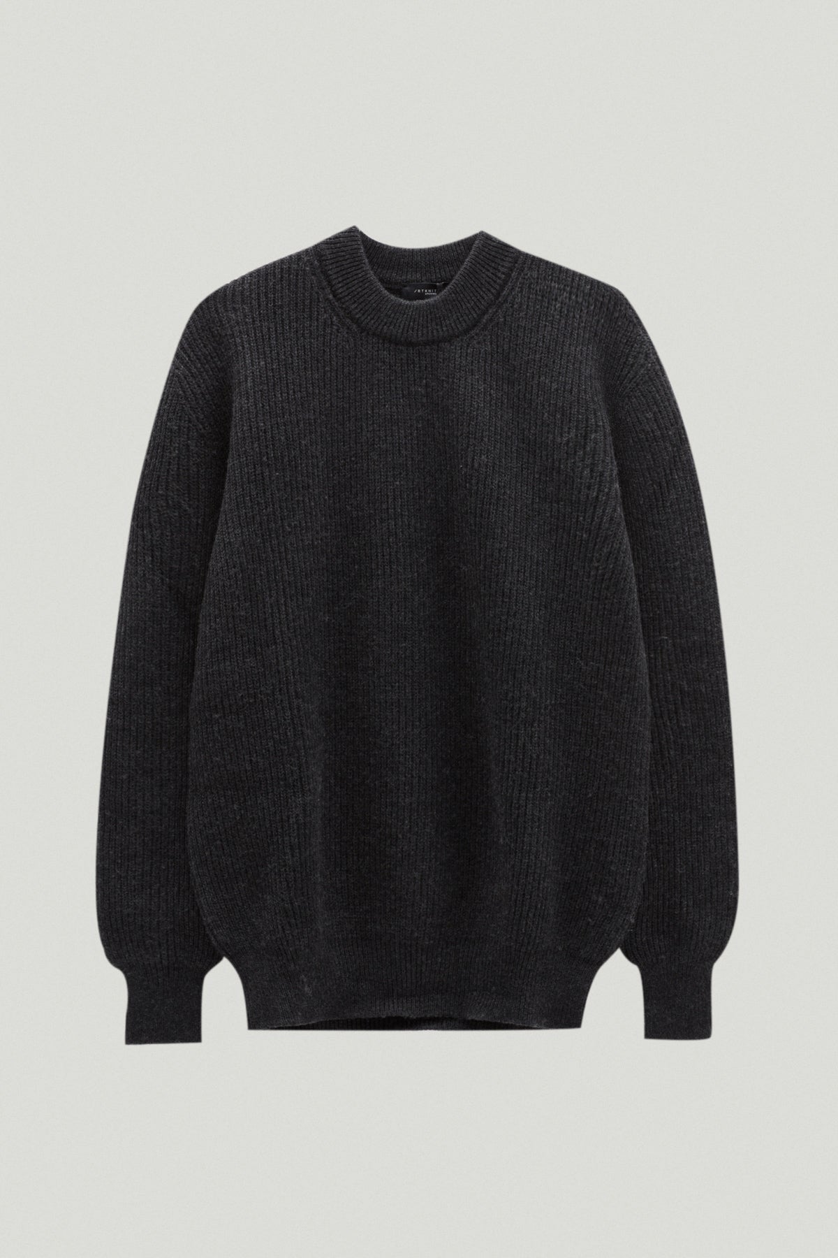 the merino wool perkins sweater imperfect version anthracite grey