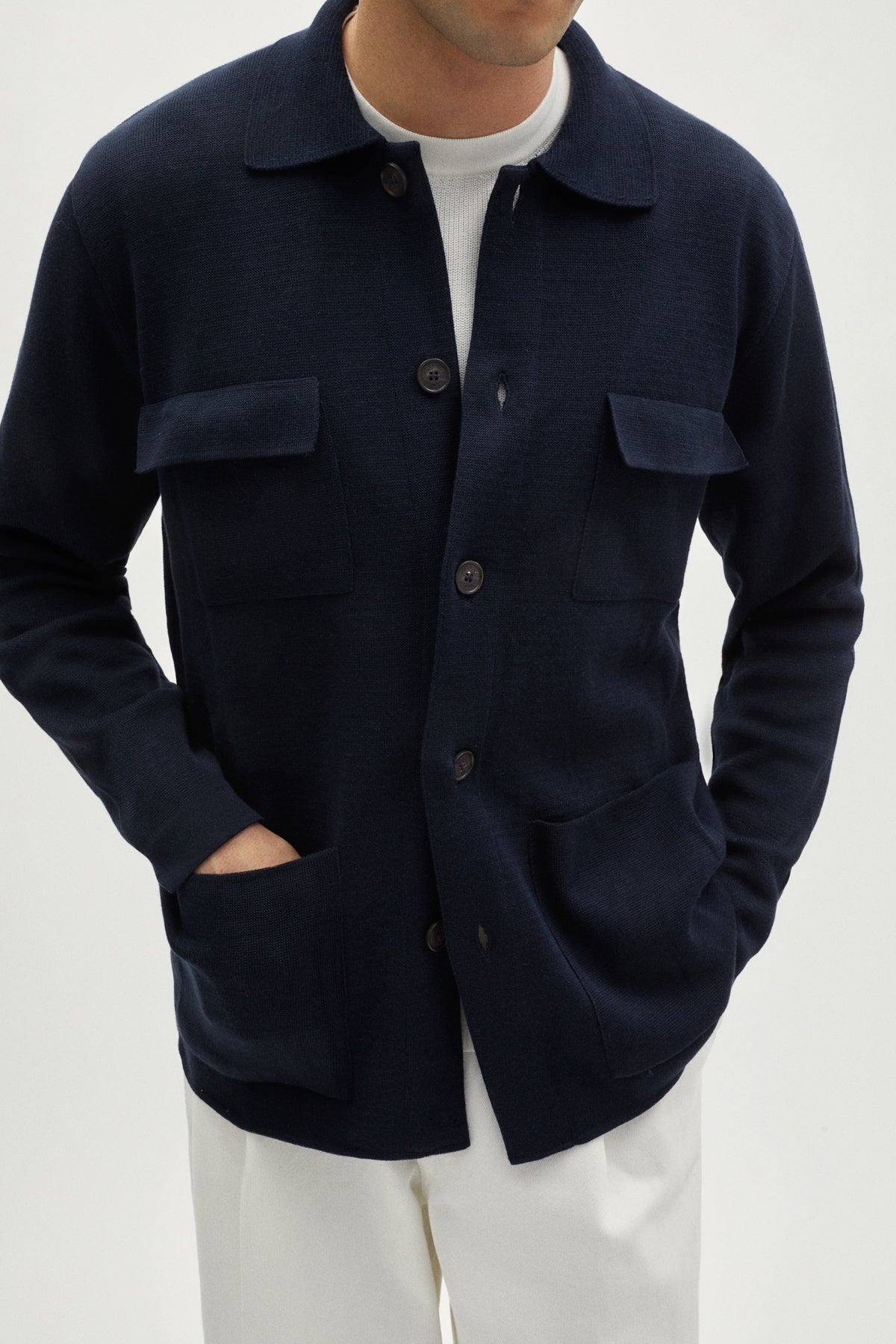 the organic cotton jacket blue navy