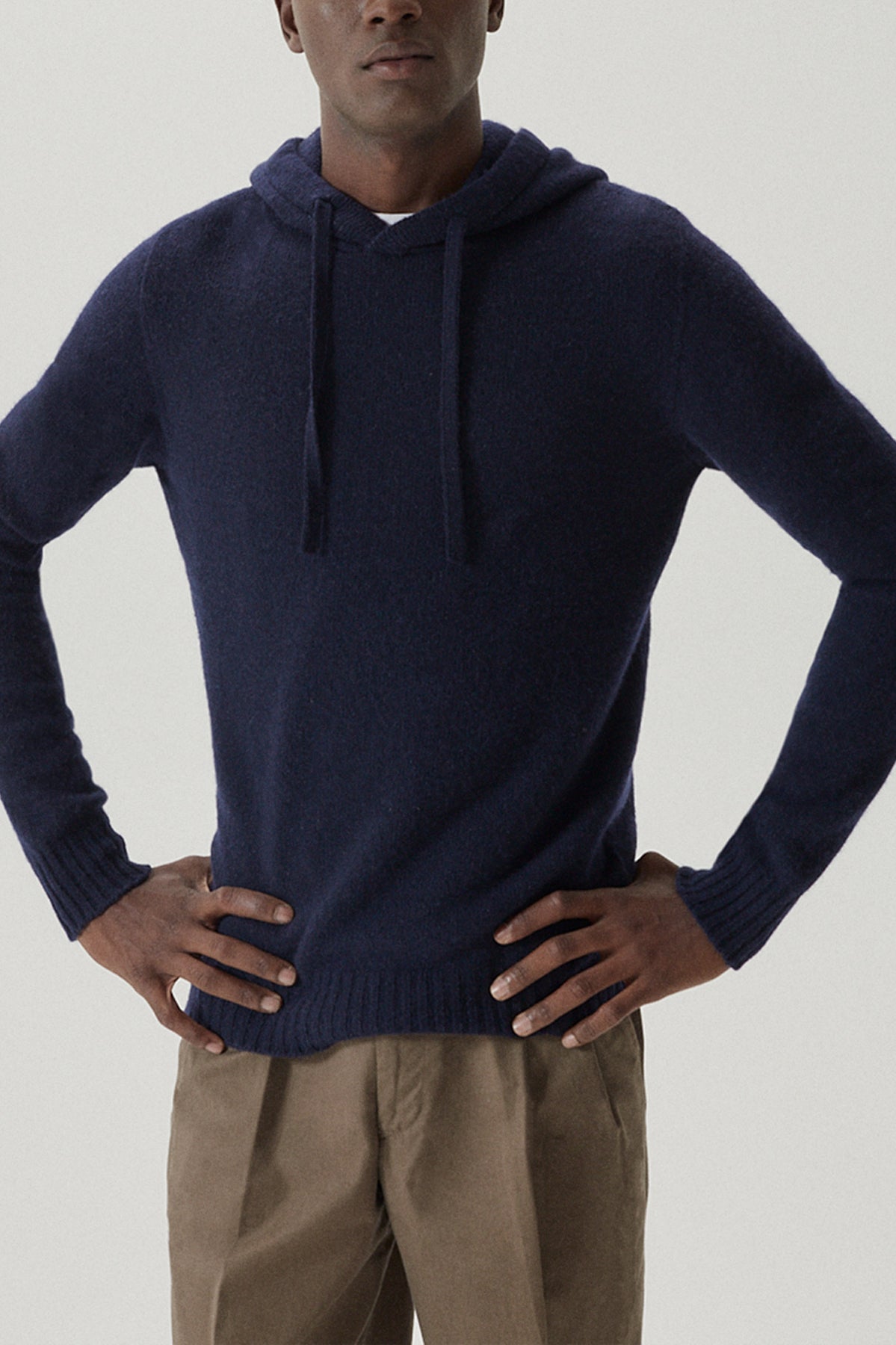 The Upcycled Cashmere Hoodie - Imperfect Version | Blue Navy