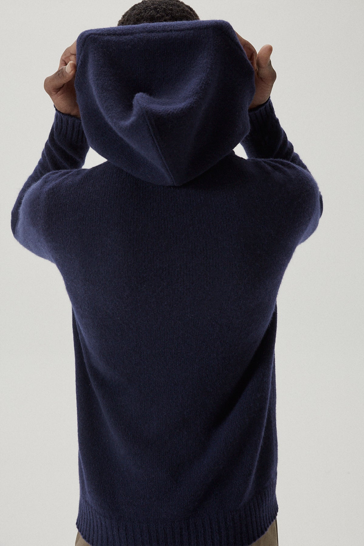 The Upcycled Cashmere Hoodie - Imperfect Version | Blue Navy