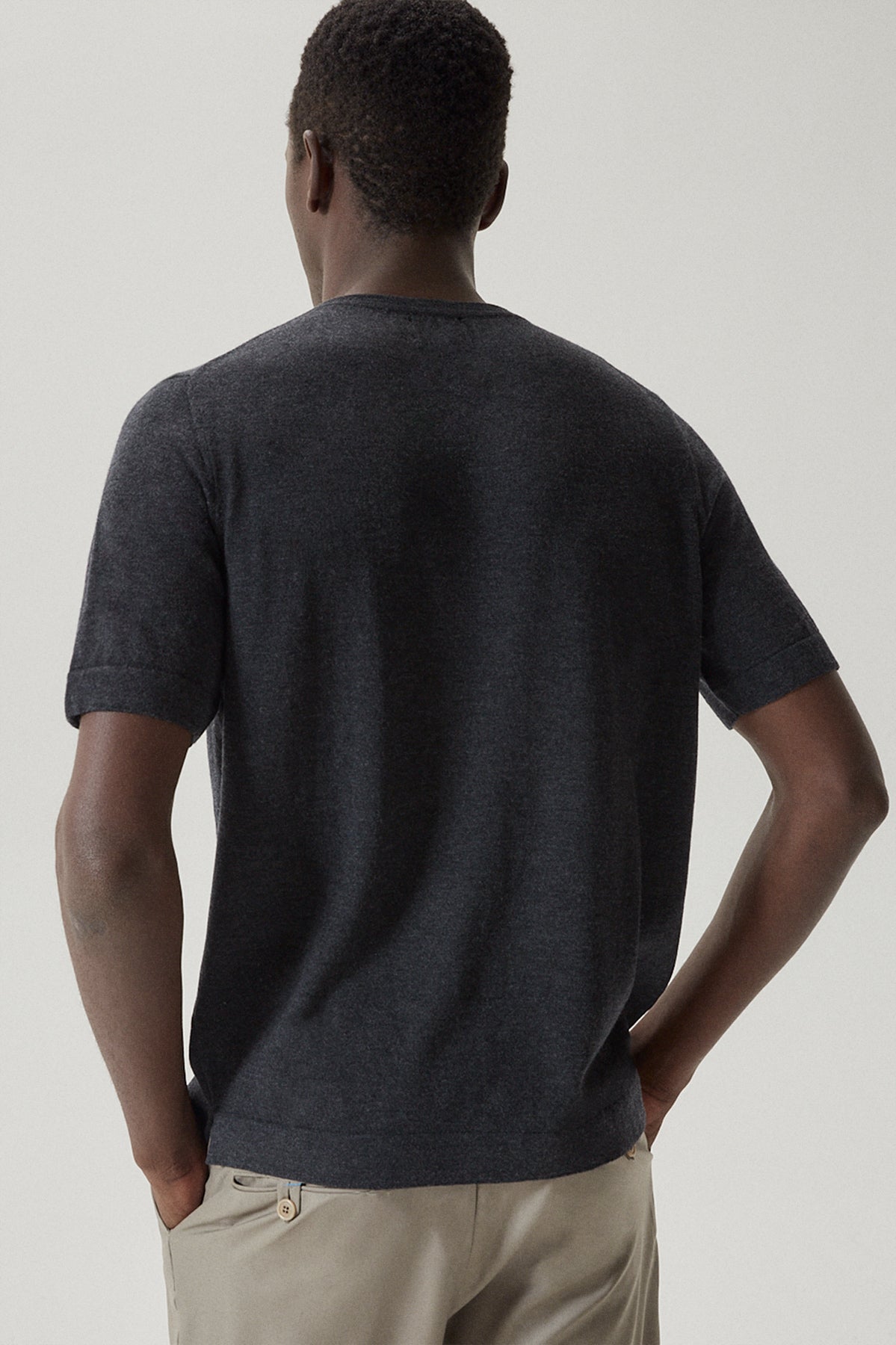 The Ultrasoft Wool T-Shirt - Imperfect Version | Dark Grey