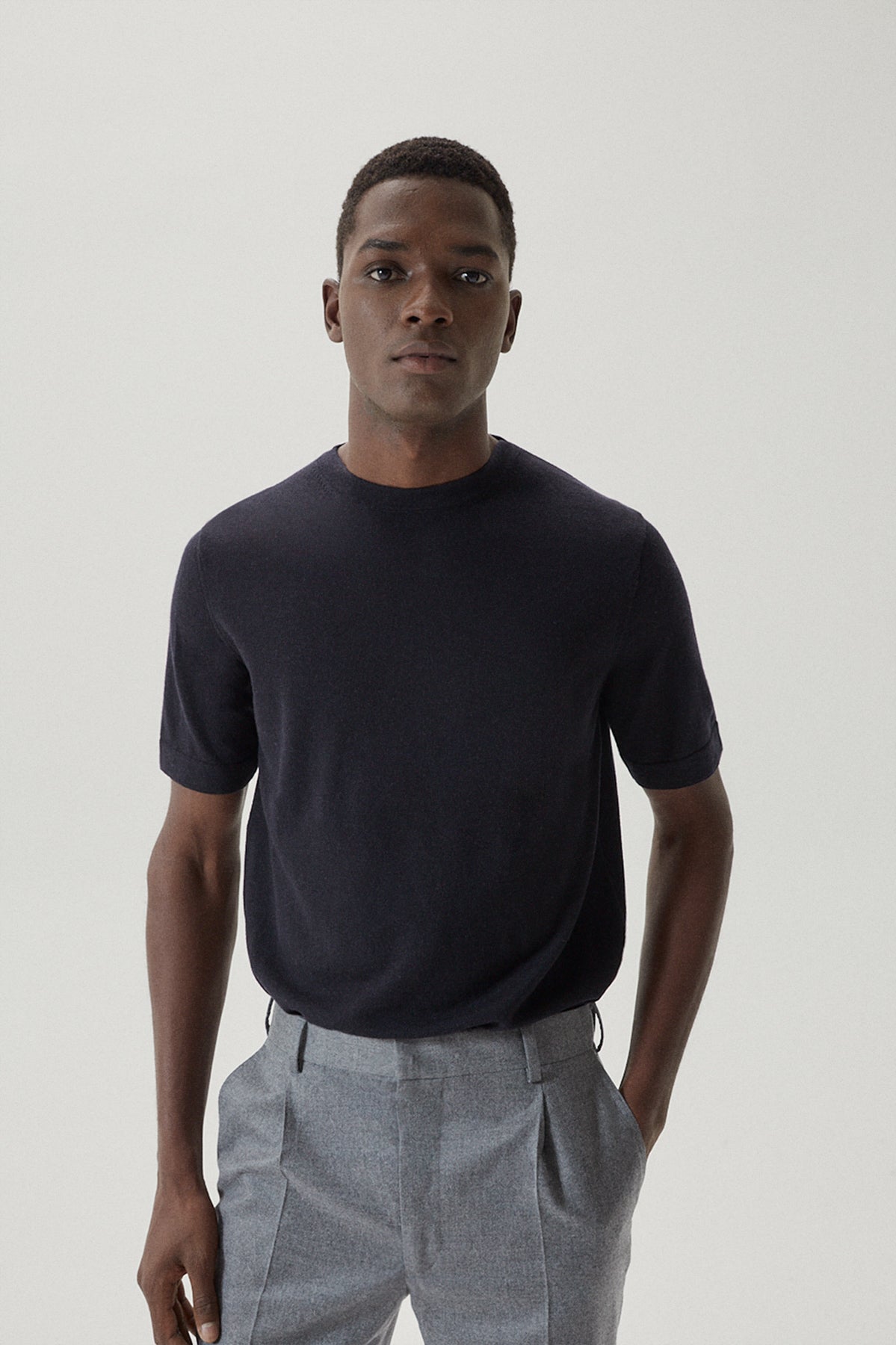 the ultrasoft wool t shirt midnight blue