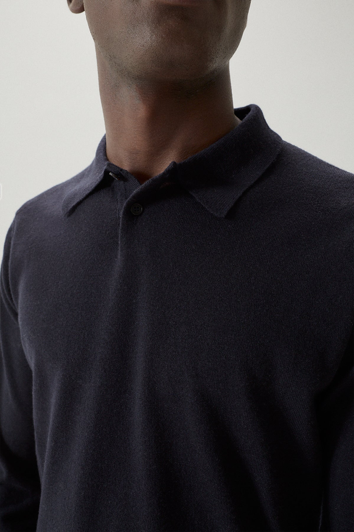 the ultrasoft wool polo imperfect version midnight blue