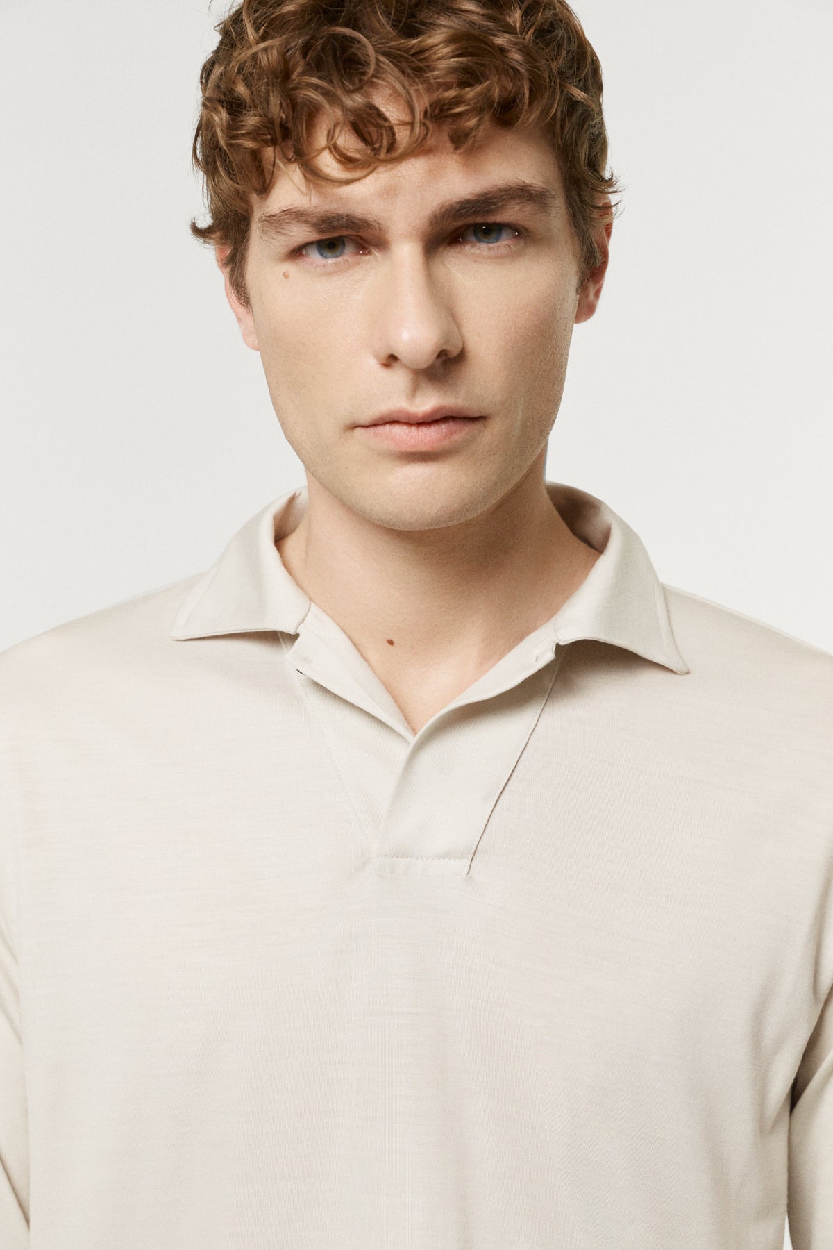 The Active Wool Polo ecru