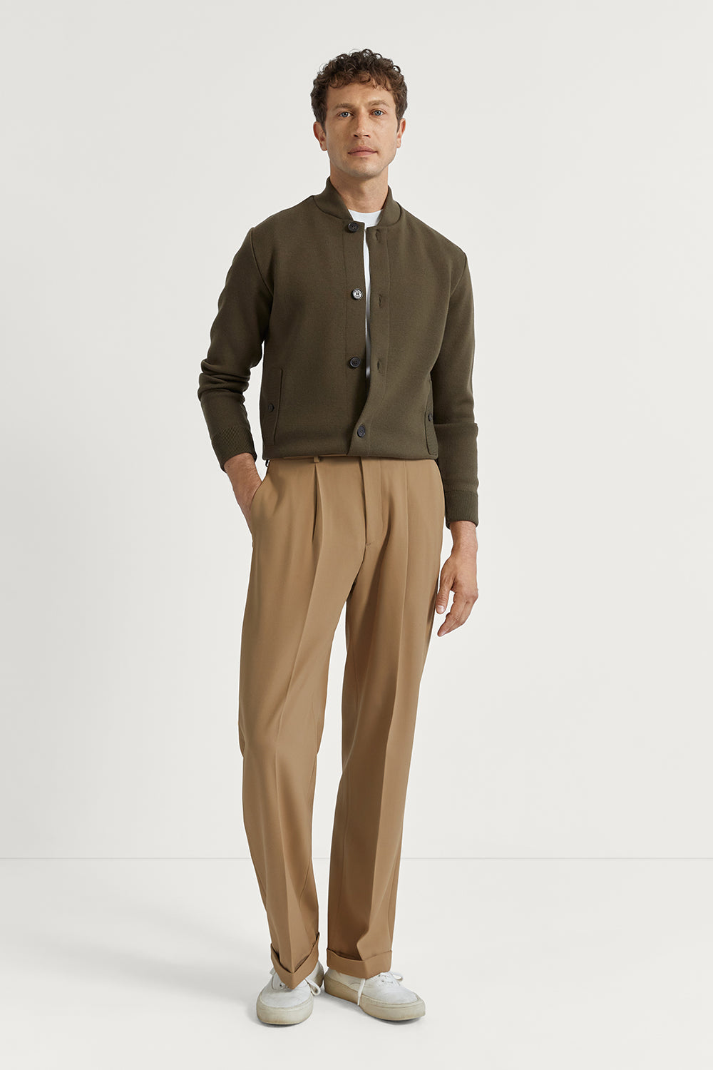 The Merino Wool Bomber Mud