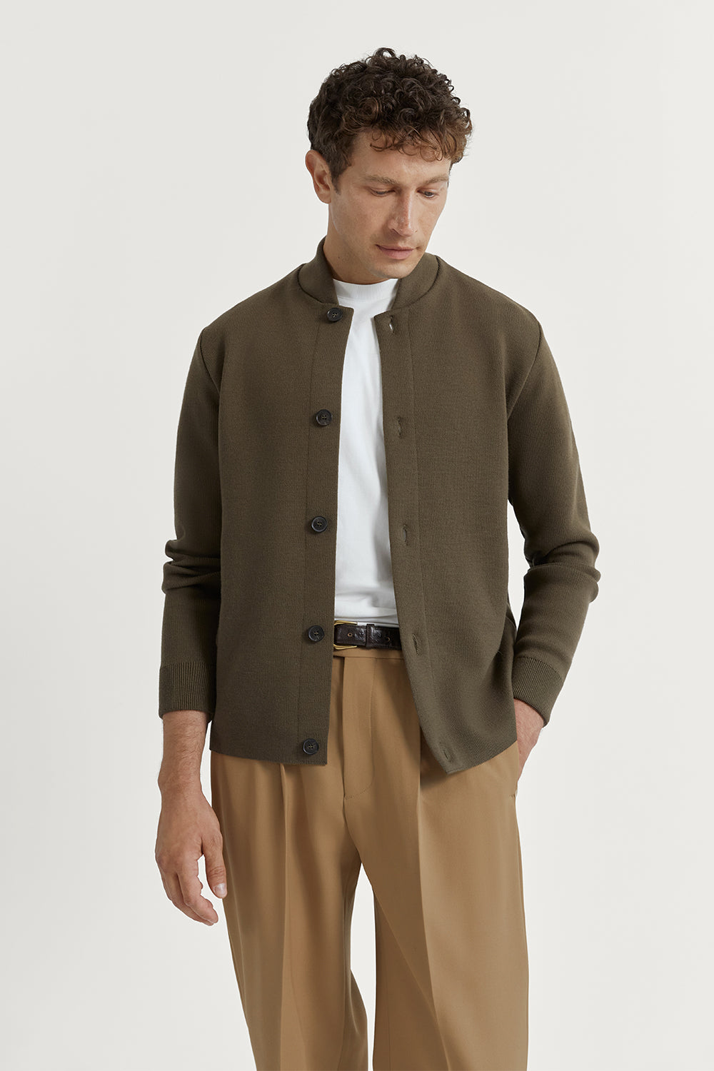 The Merino Wool Bomber Mud