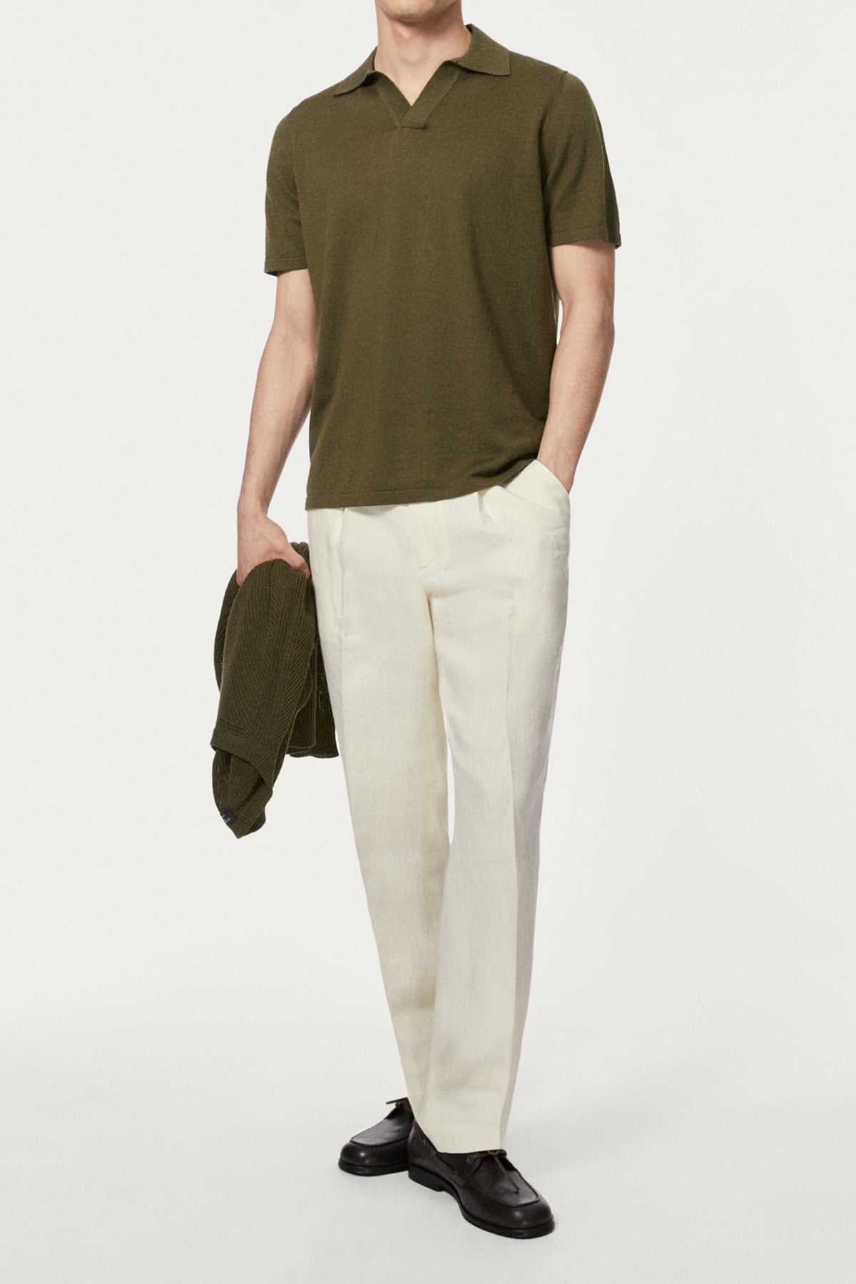 The Linen Cotton Short Sleeve Polo - Imperfect Version