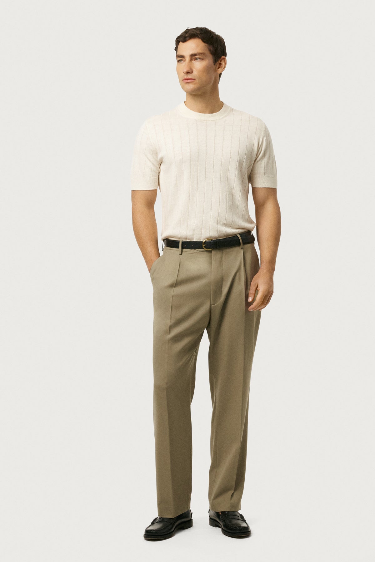 The Linen Cotton Vintage T-shirt Milk White