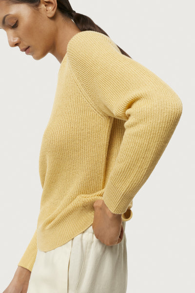 The Linen Cotton Ribbed Sweater