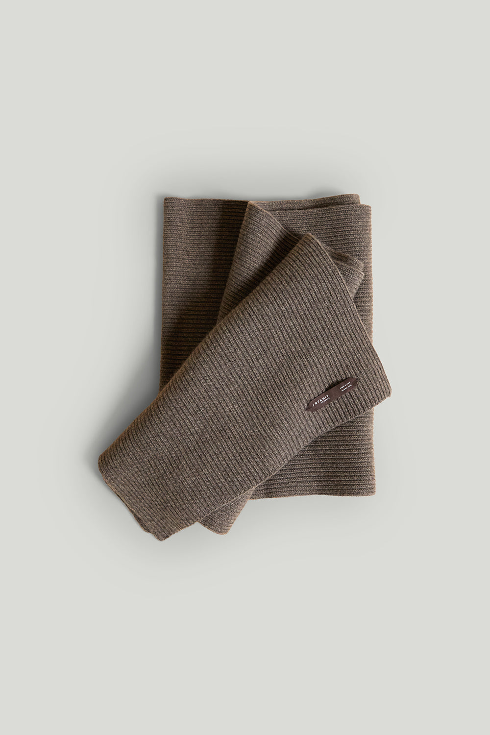 The Woolen Ribbed Scarf Taupe