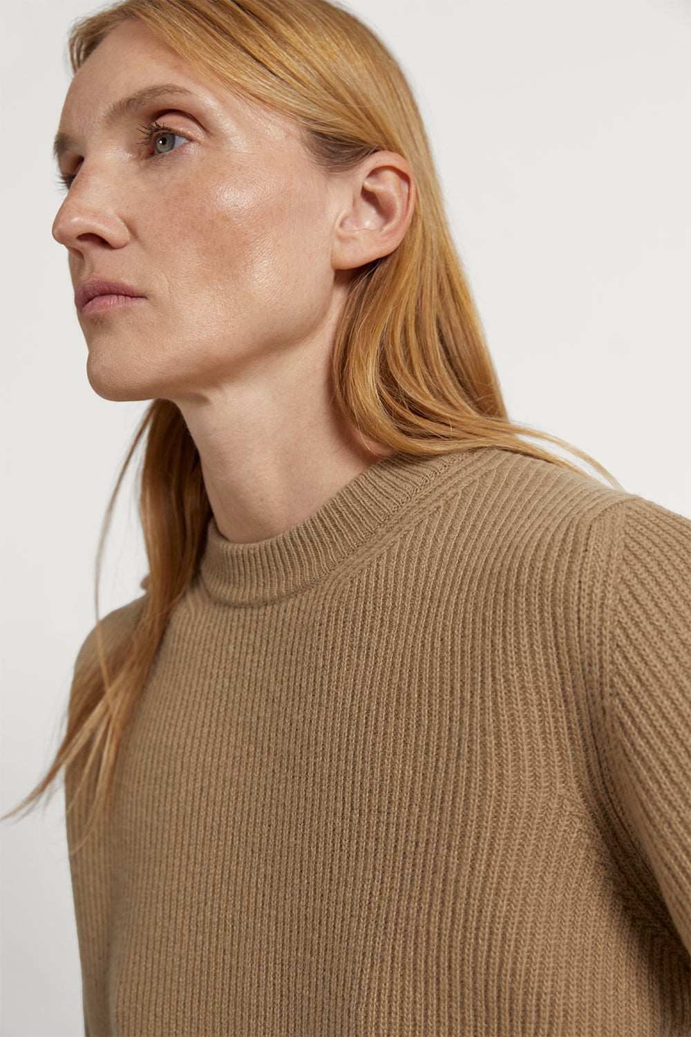 The Woolen Ribbed Sweater Camel