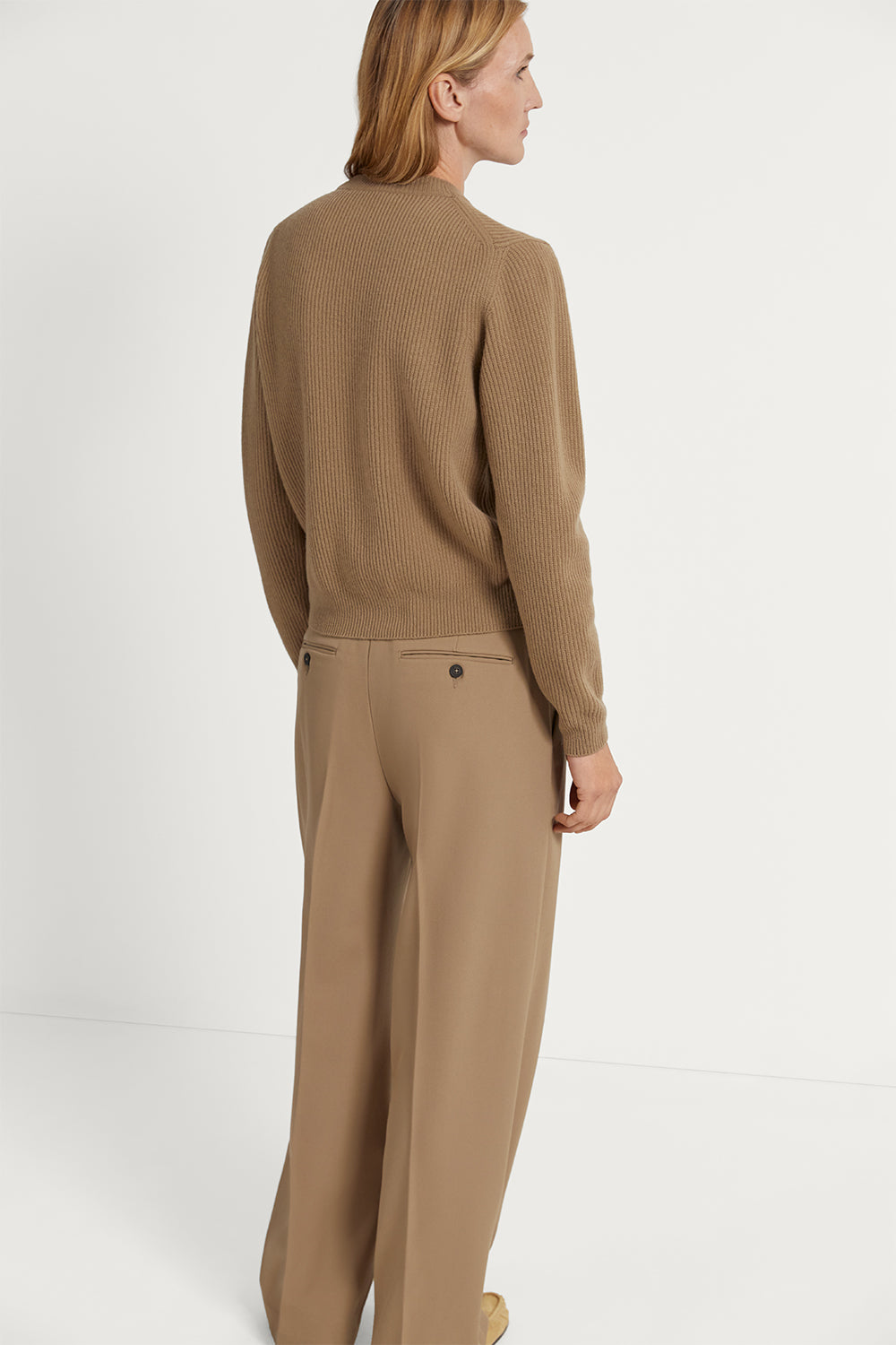 The Woolen Ribbed Sweater Camel