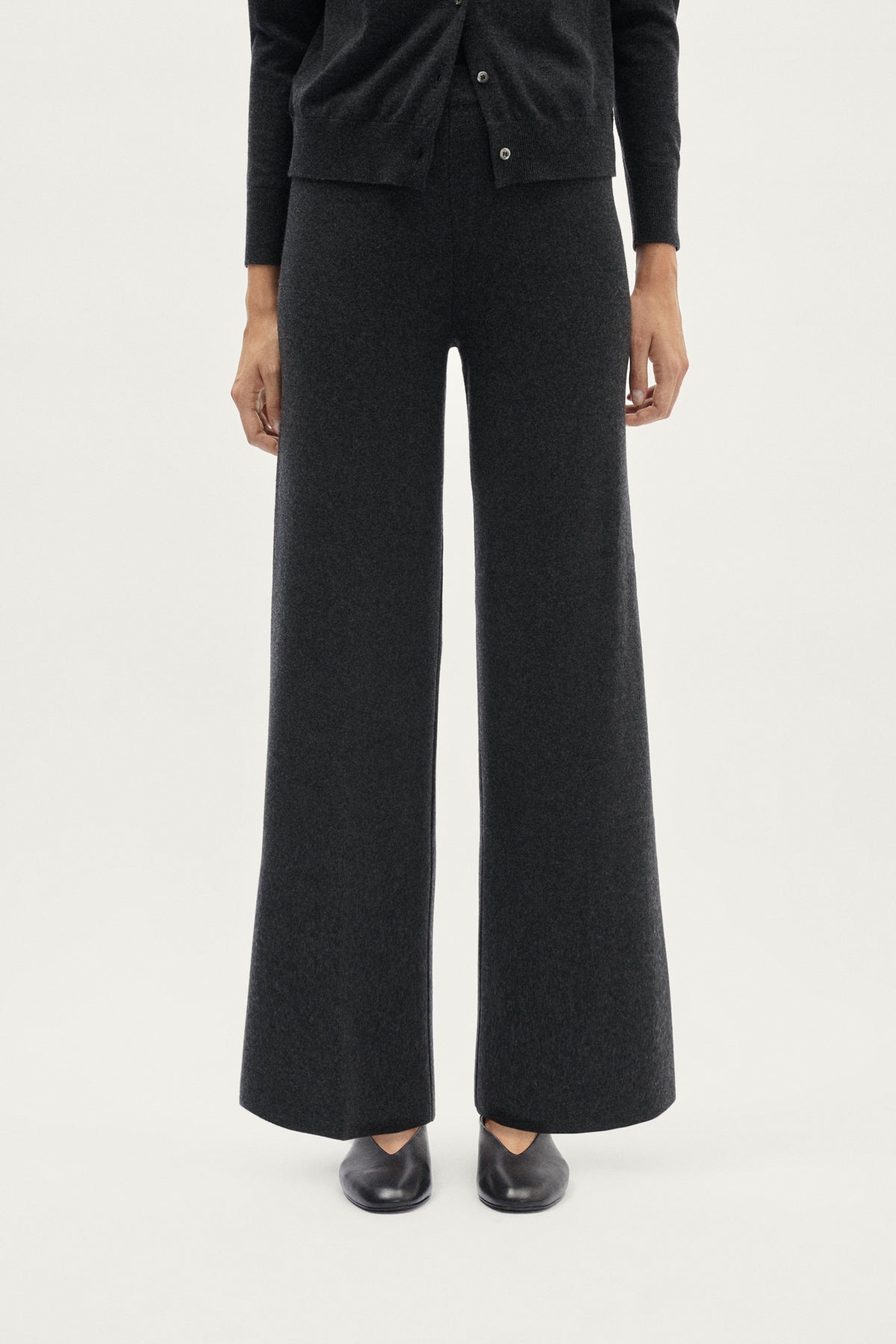 The Ultrasoft Wool Palazzo Pants - grey