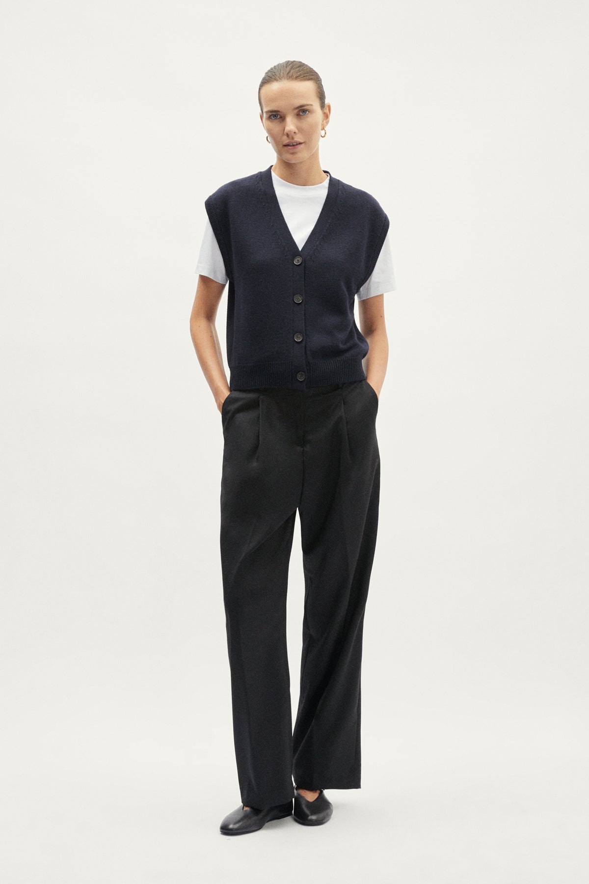 The Wool Tailored Pants with Pinces