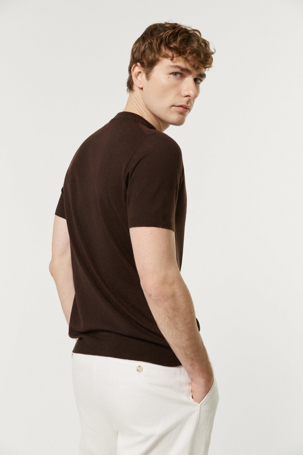 The Ultrasoft Wool T-Shirt brown