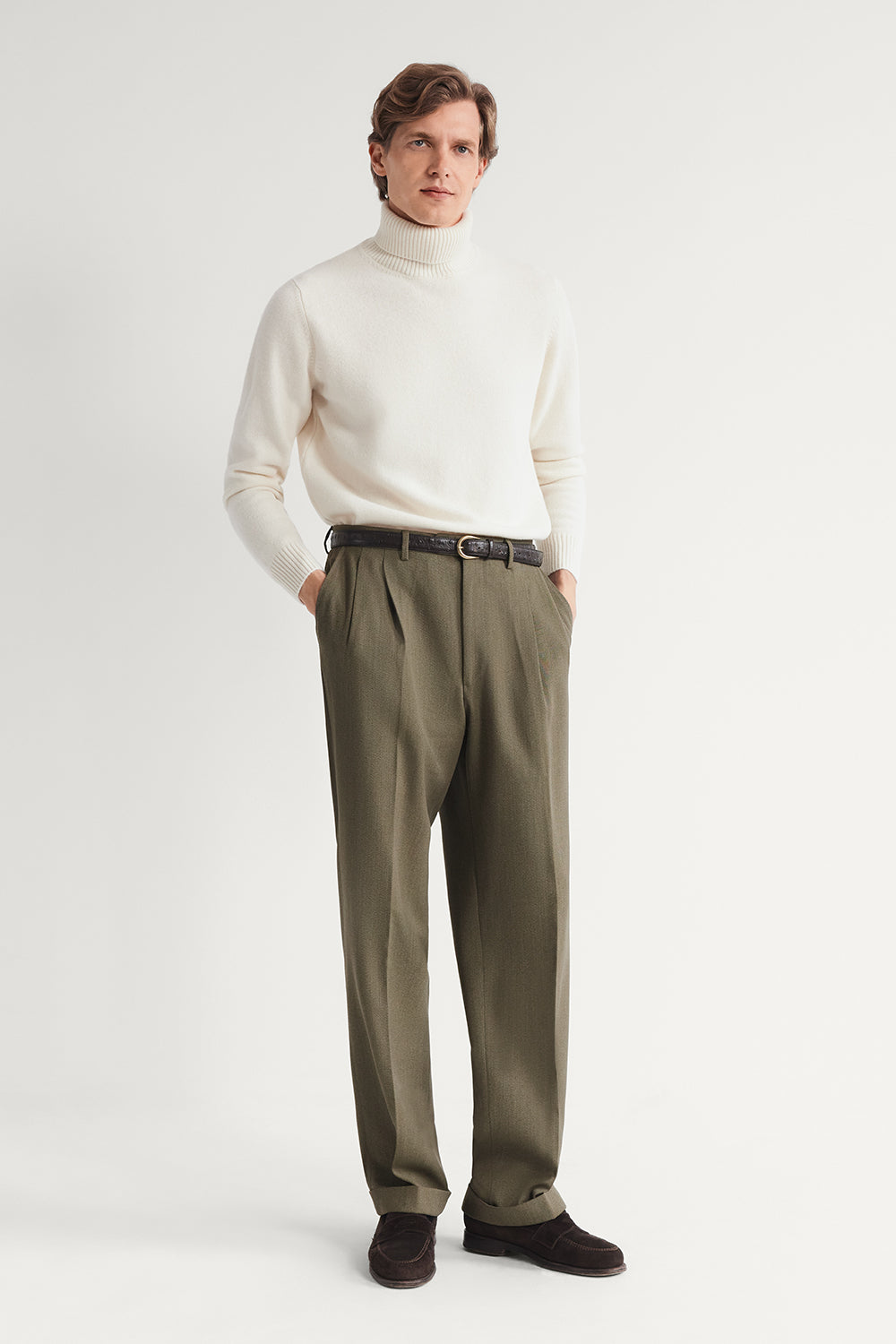The Woolen Roll-Neck Wool White