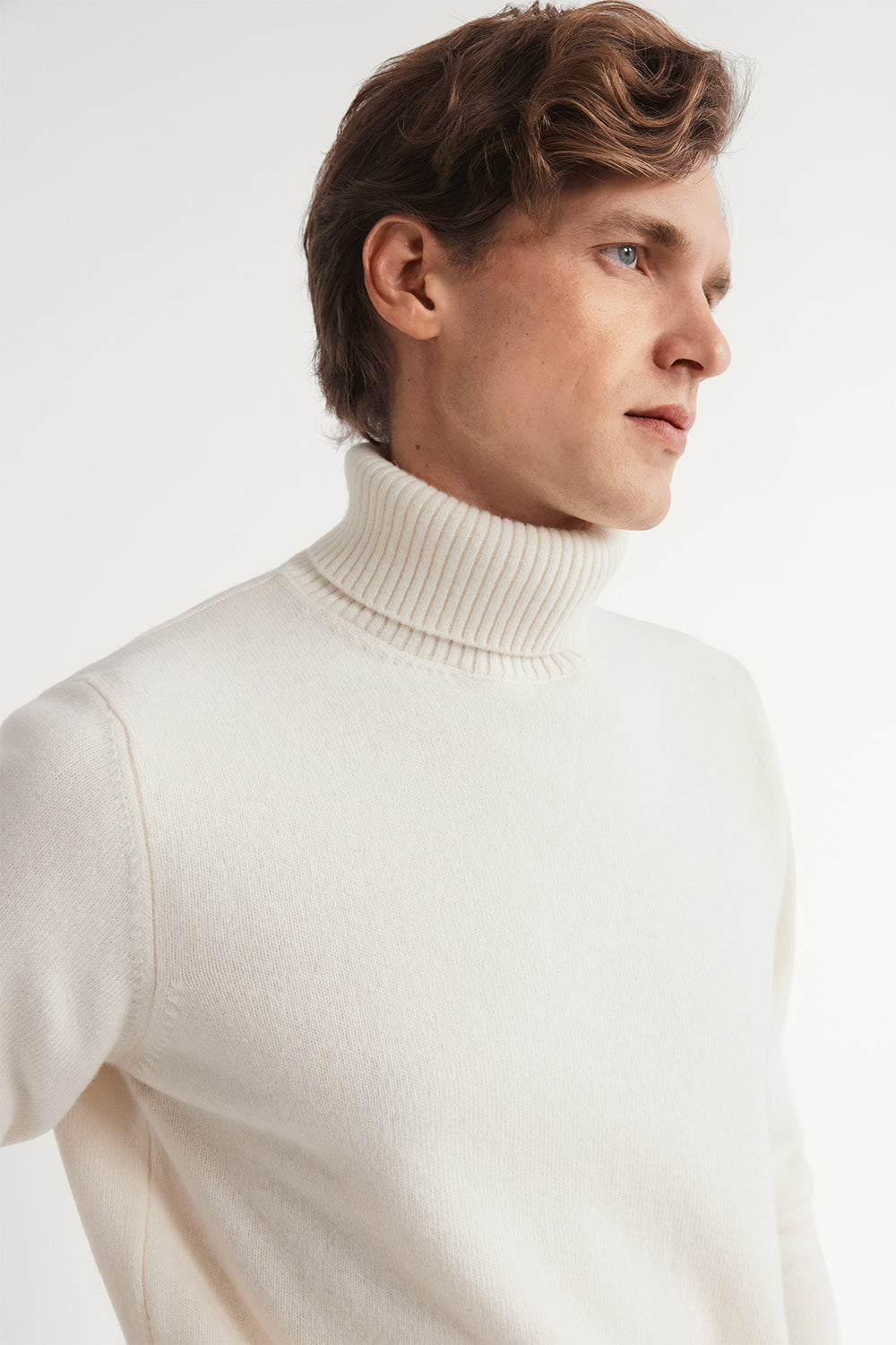 The Woolen Roll-Neck Wool White